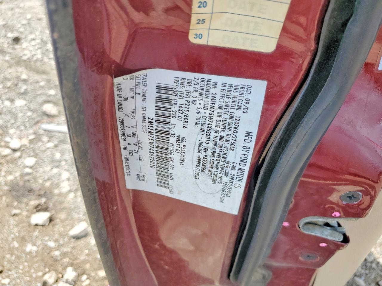 2004 Mercury Grand Marquis Ls Maroon vin: 2MEFM75W74X622010