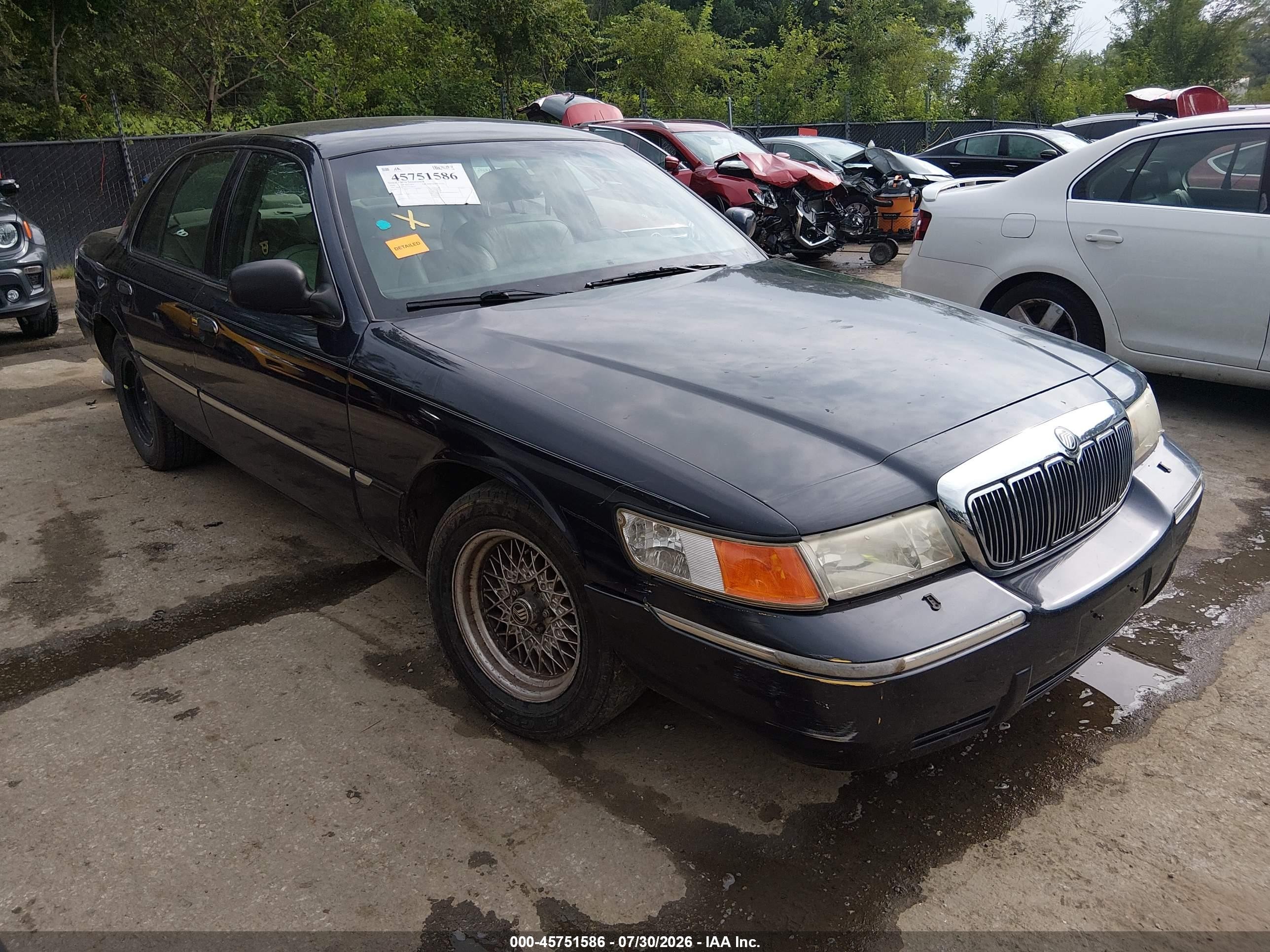 2000 Mercury Grand Marquis Ls Dark Blue vin: 2MEFM75W7YX729127