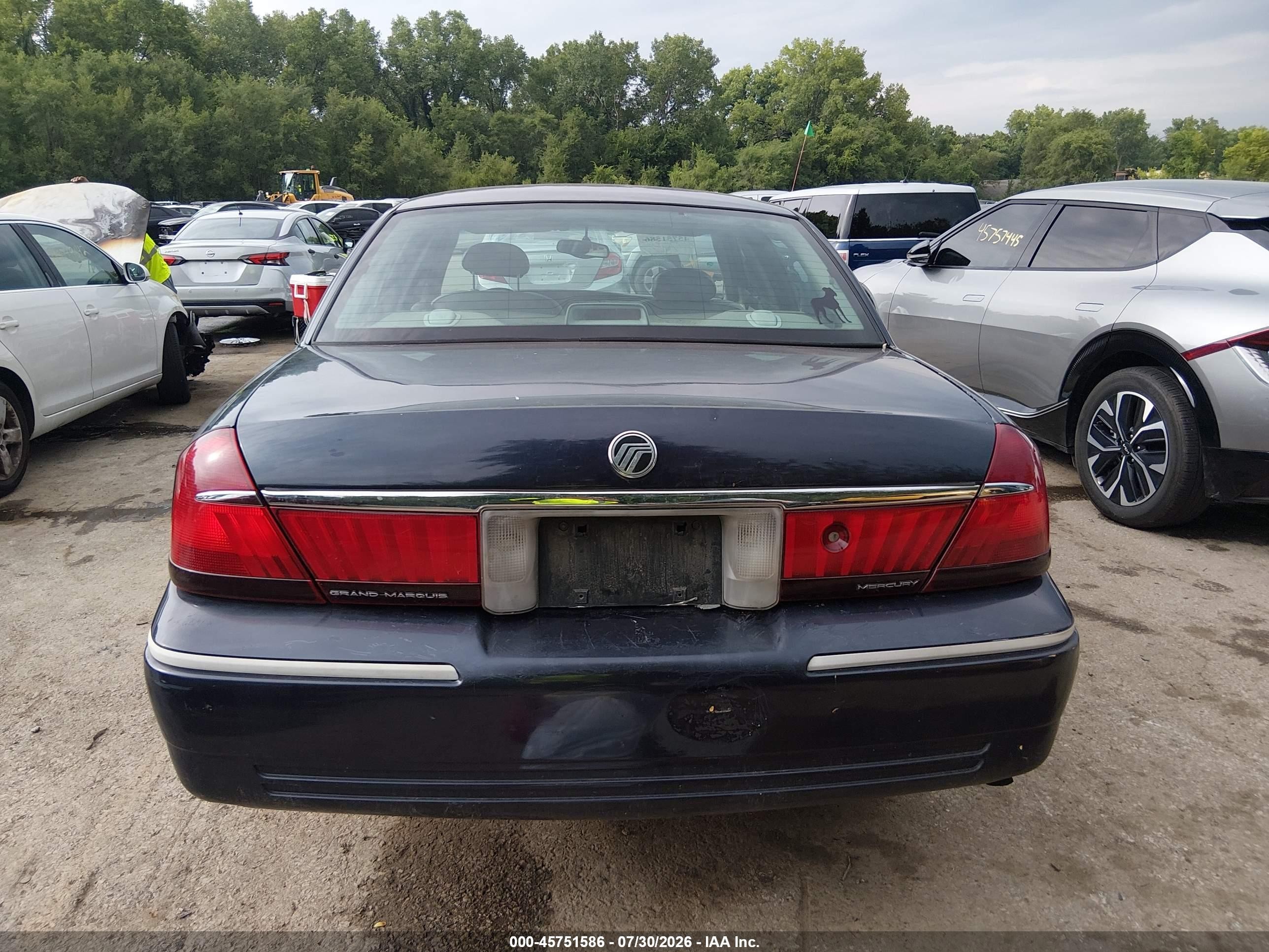 2000 Mercury Grand Marquis Ls Dark Blue vin: 2MEFM75W7YX729127