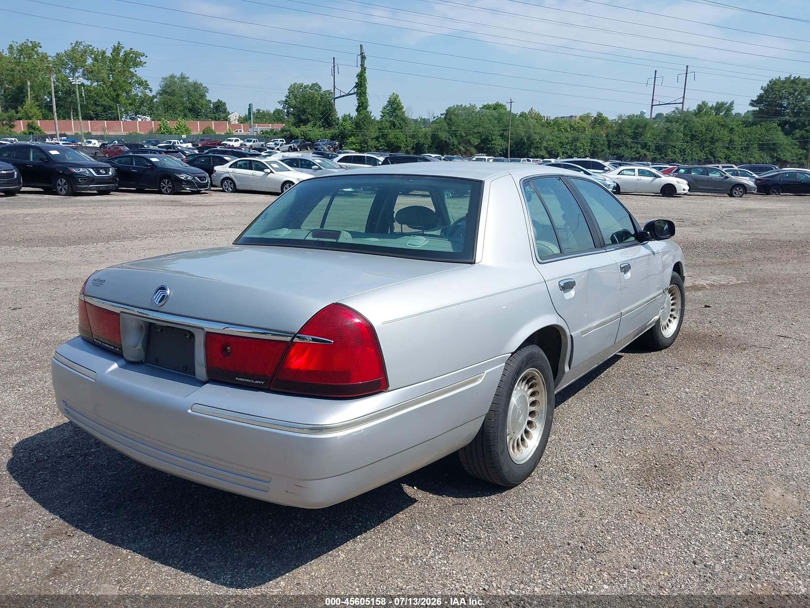 2001 Mercury Grand Marquis Ls Серебряный vin: 2MEFM75W81X604272