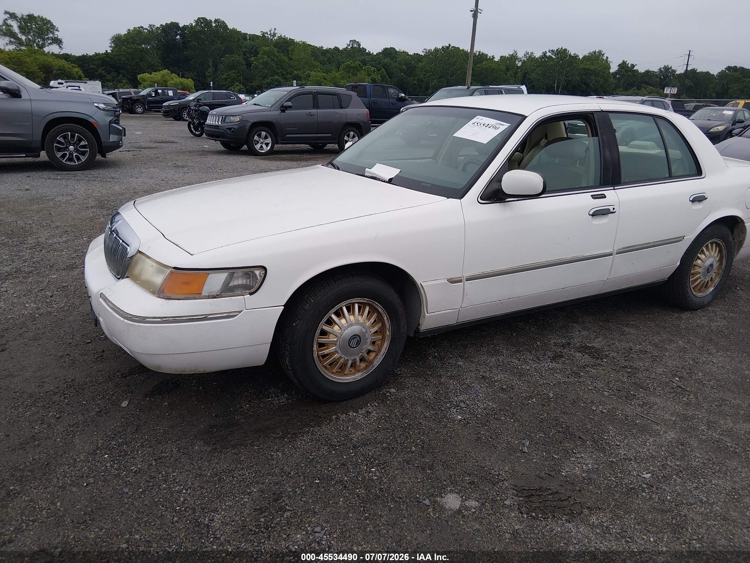1999 Mercury Grand Marquis Ls Белый vin: 2MEFM75W8XX655599