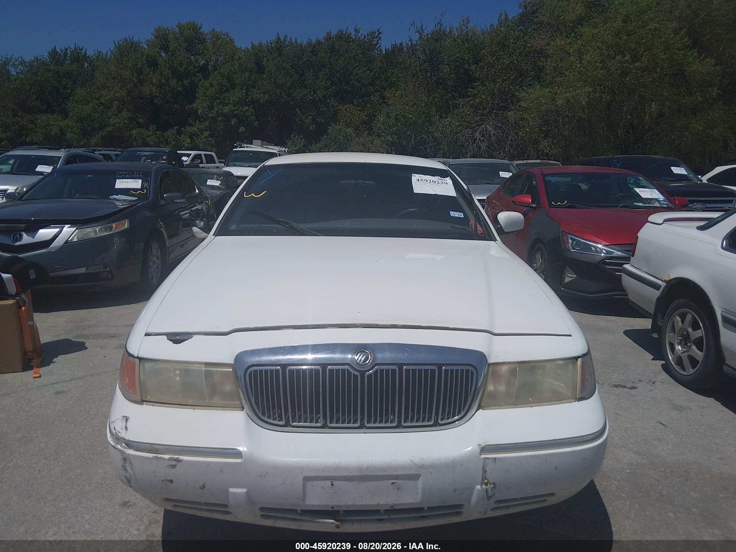 2000 Mercury Grand Marquis Ls White vin: 2MEFM75W8YX687762