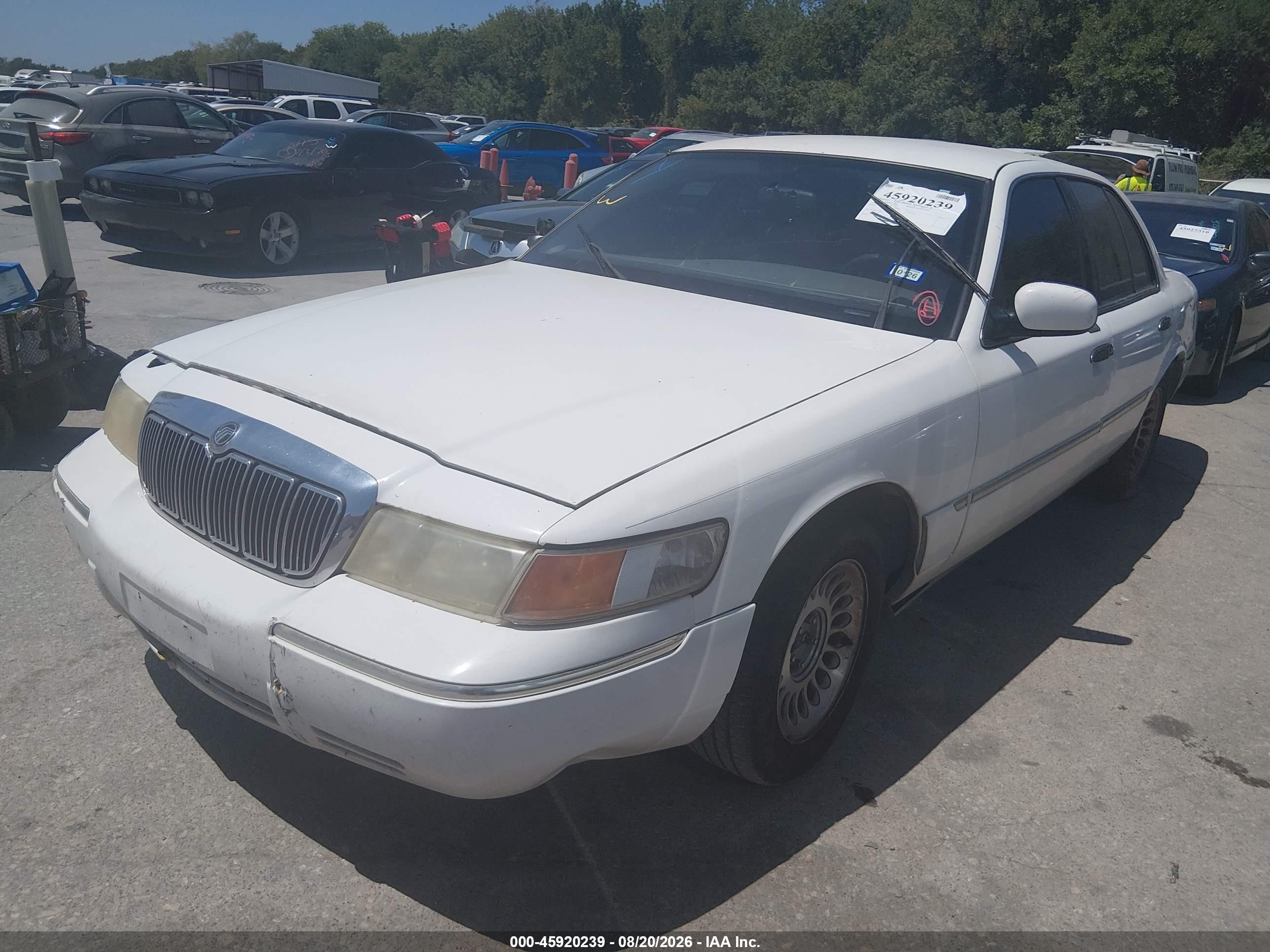2000 Mercury Grand Marquis Ls White vin: 2MEFM75W8YX687762
