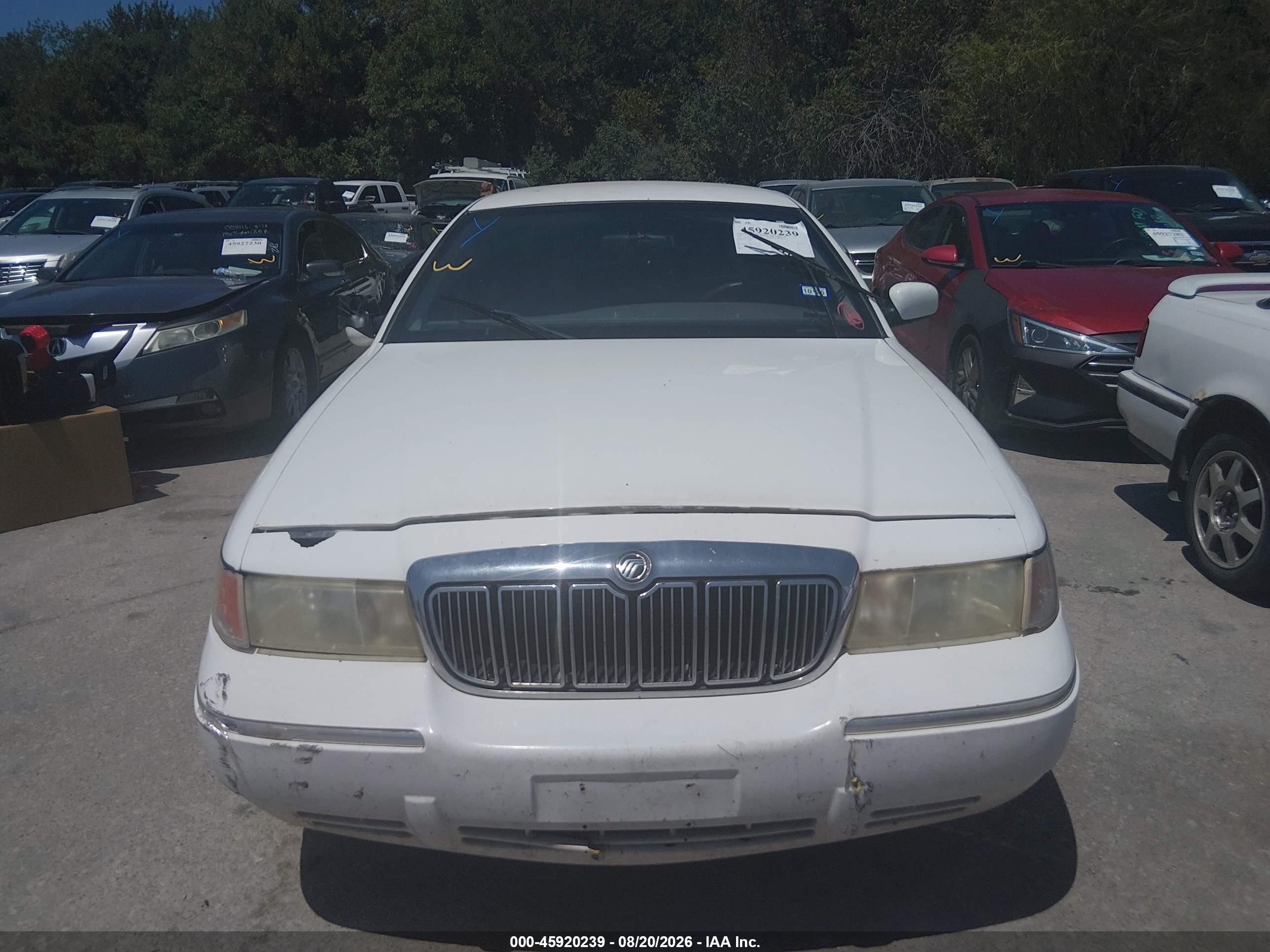 2000 Mercury Grand Marquis Ls White vin: 2MEFM75W8YX687762
