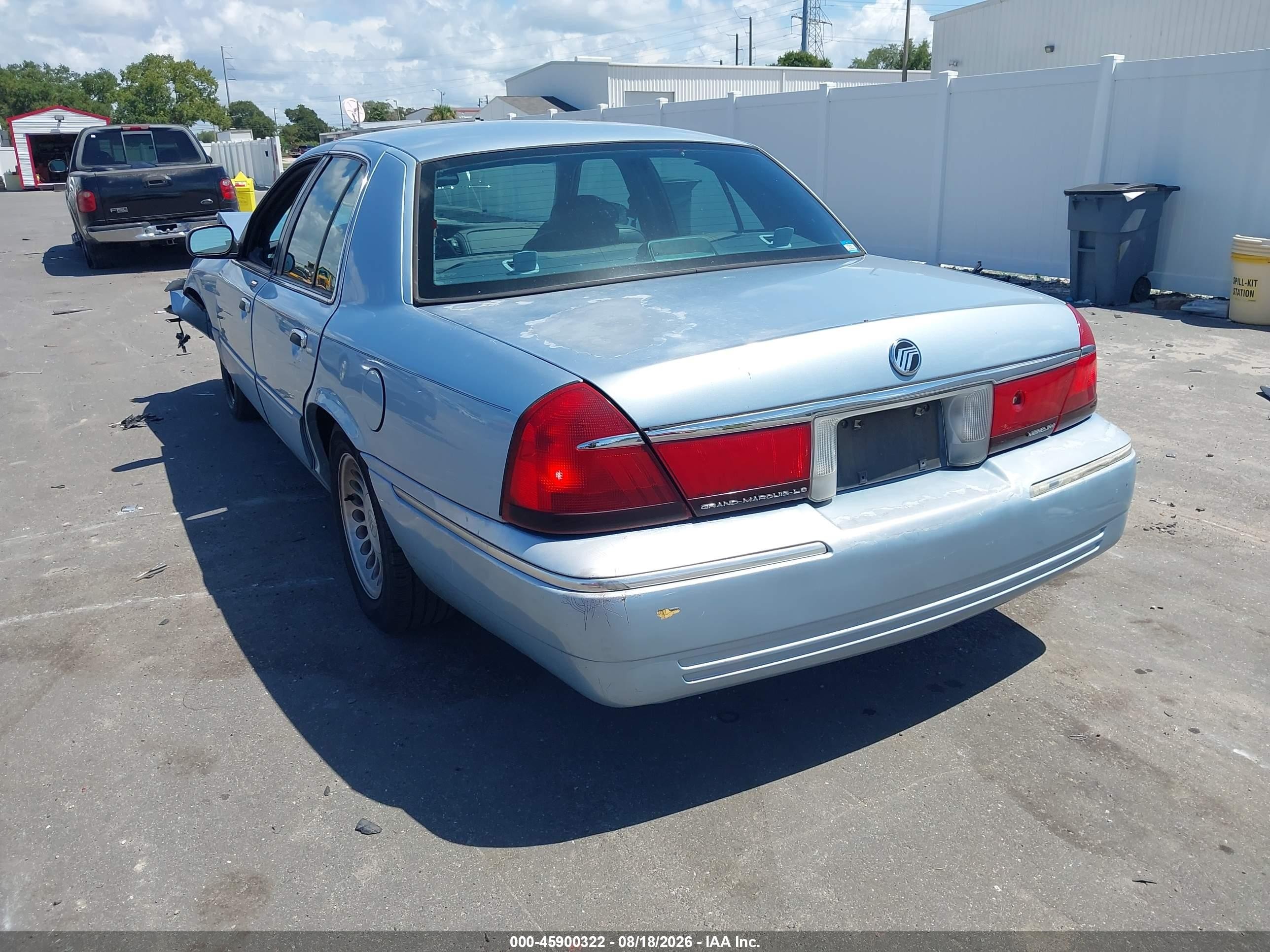 2001 Mercury Grand Marquis Ls Light Blue vin: 2MEFM75W91X648054