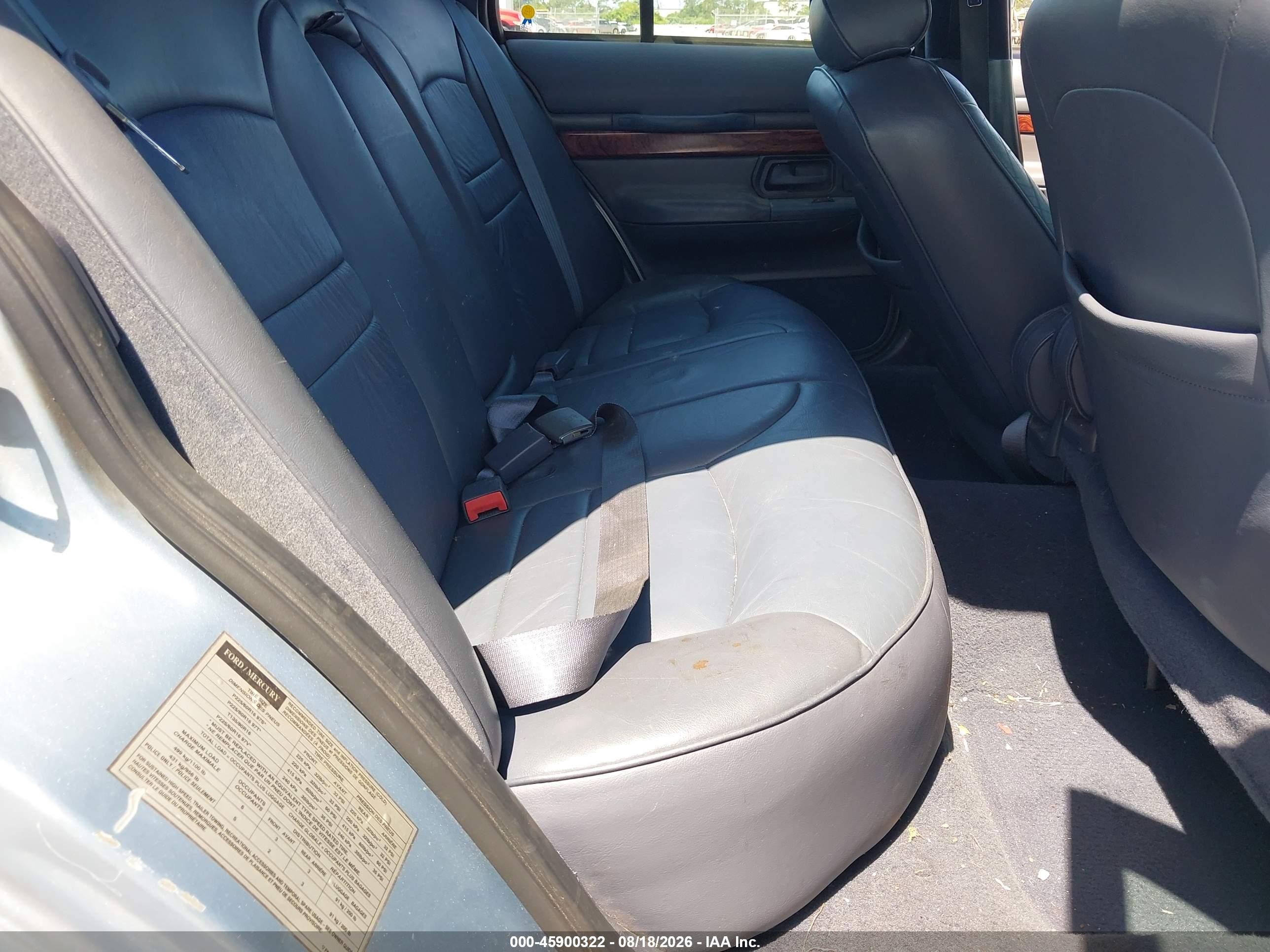 2001 Mercury Grand Marquis Ls Light Blue vin: 2MEFM75W91X648054
