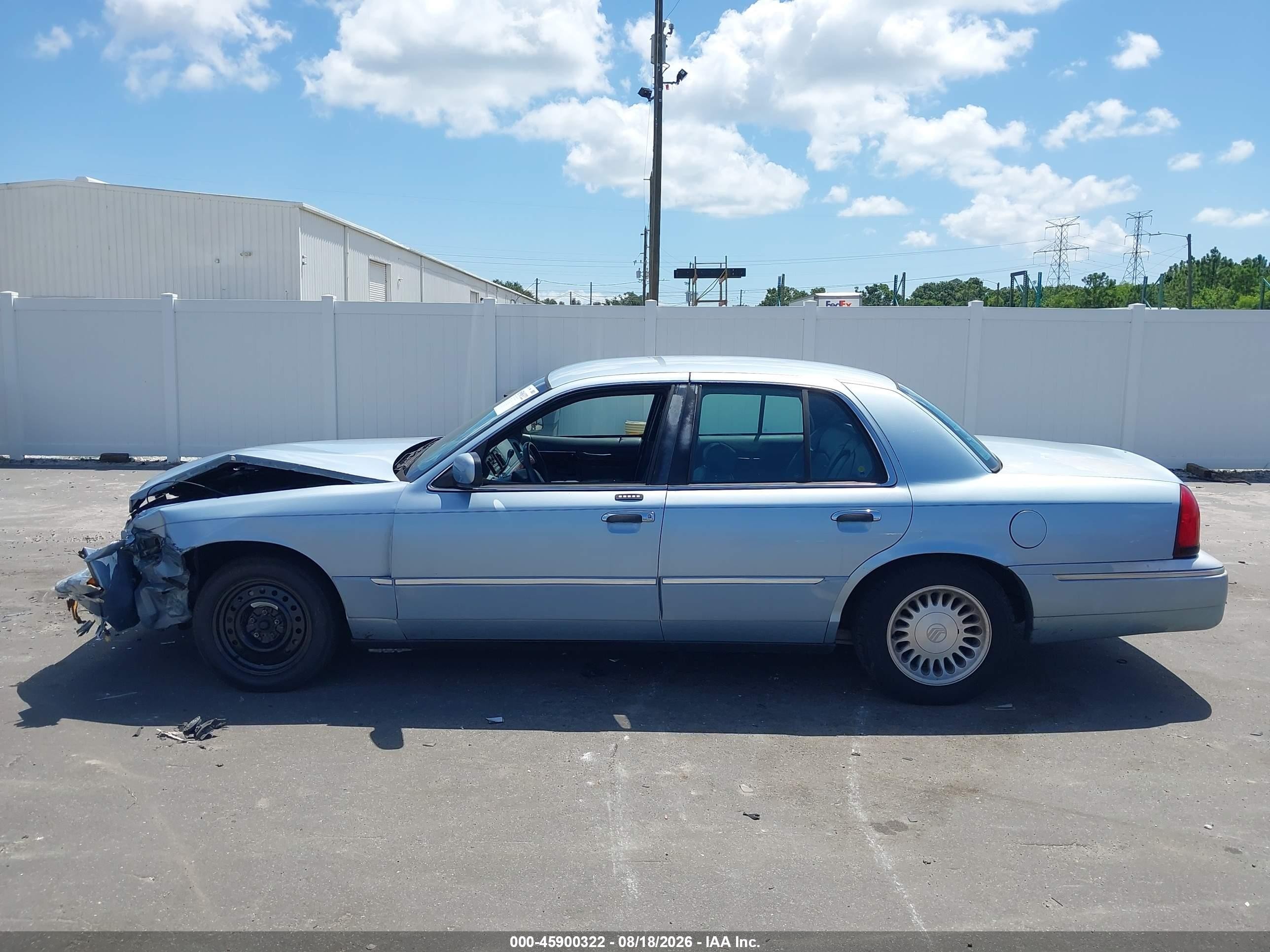 2001 Mercury Grand Marquis Ls Light Blue vin: 2MEFM75W91X648054
