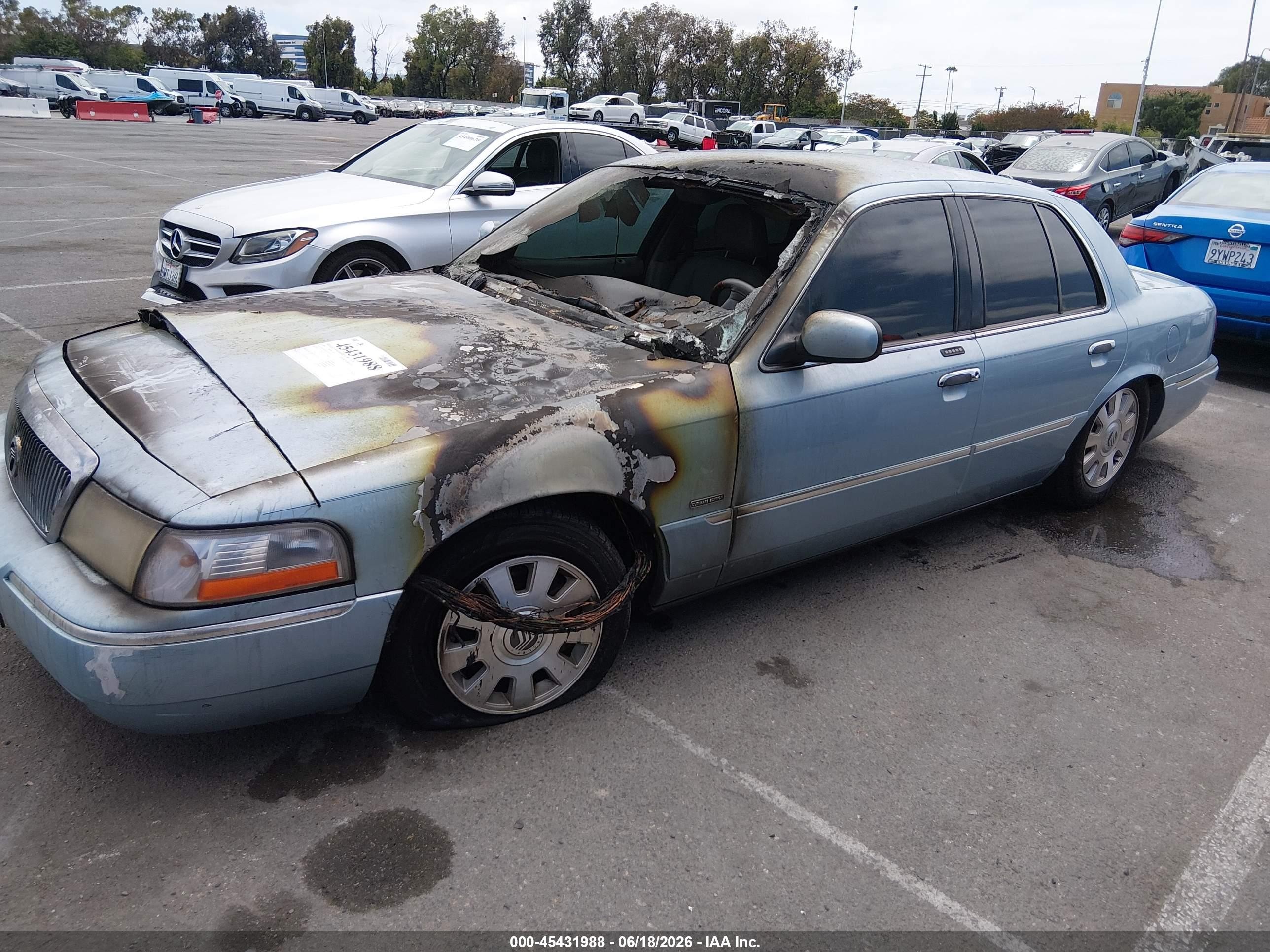2003 Mercury Grand Marquis Ls Blue vin: 2MEFM75WX3X614174