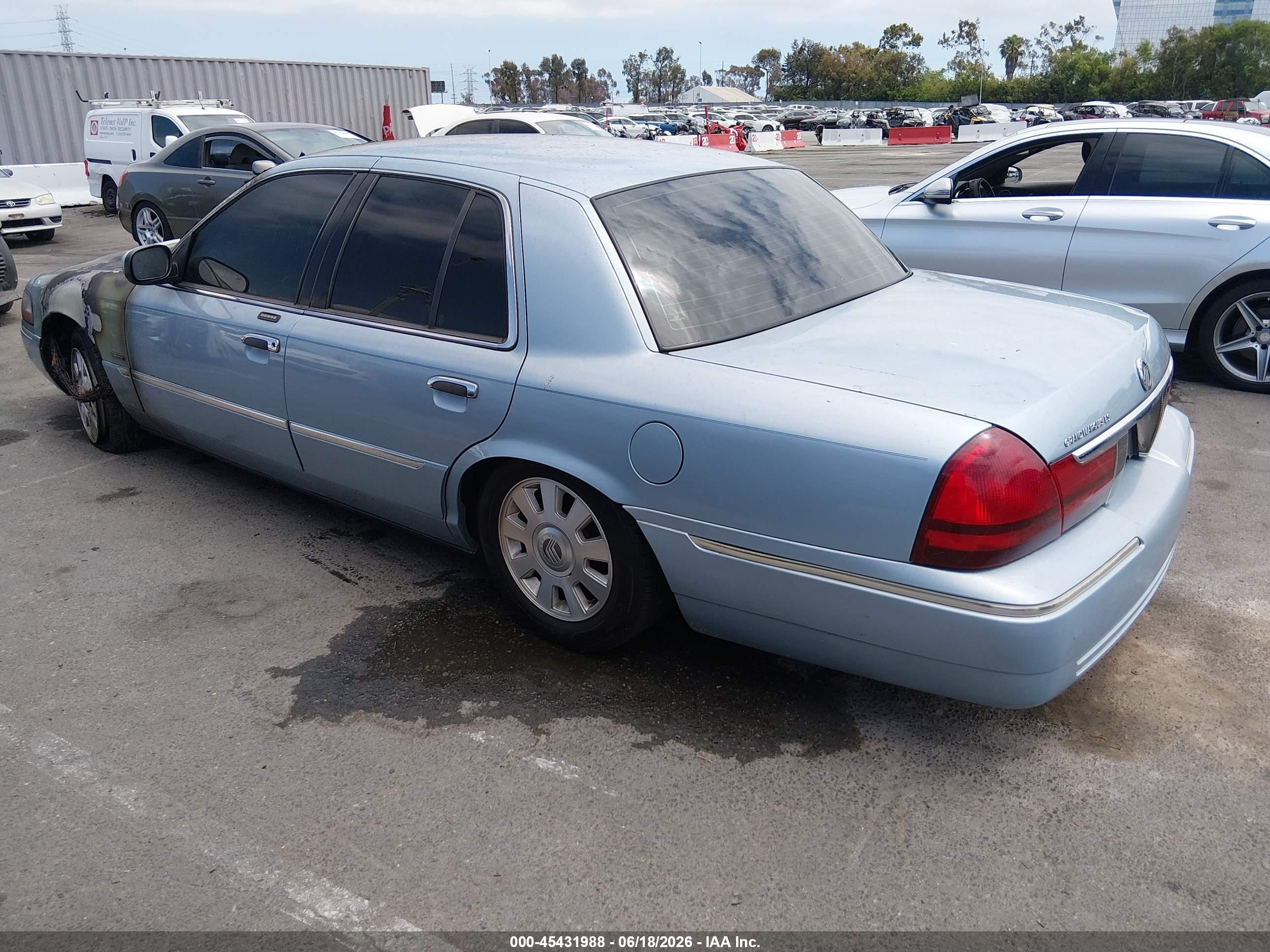2003 Mercury Grand Marquis Ls Blue vin: 2MEFM75WX3X614174