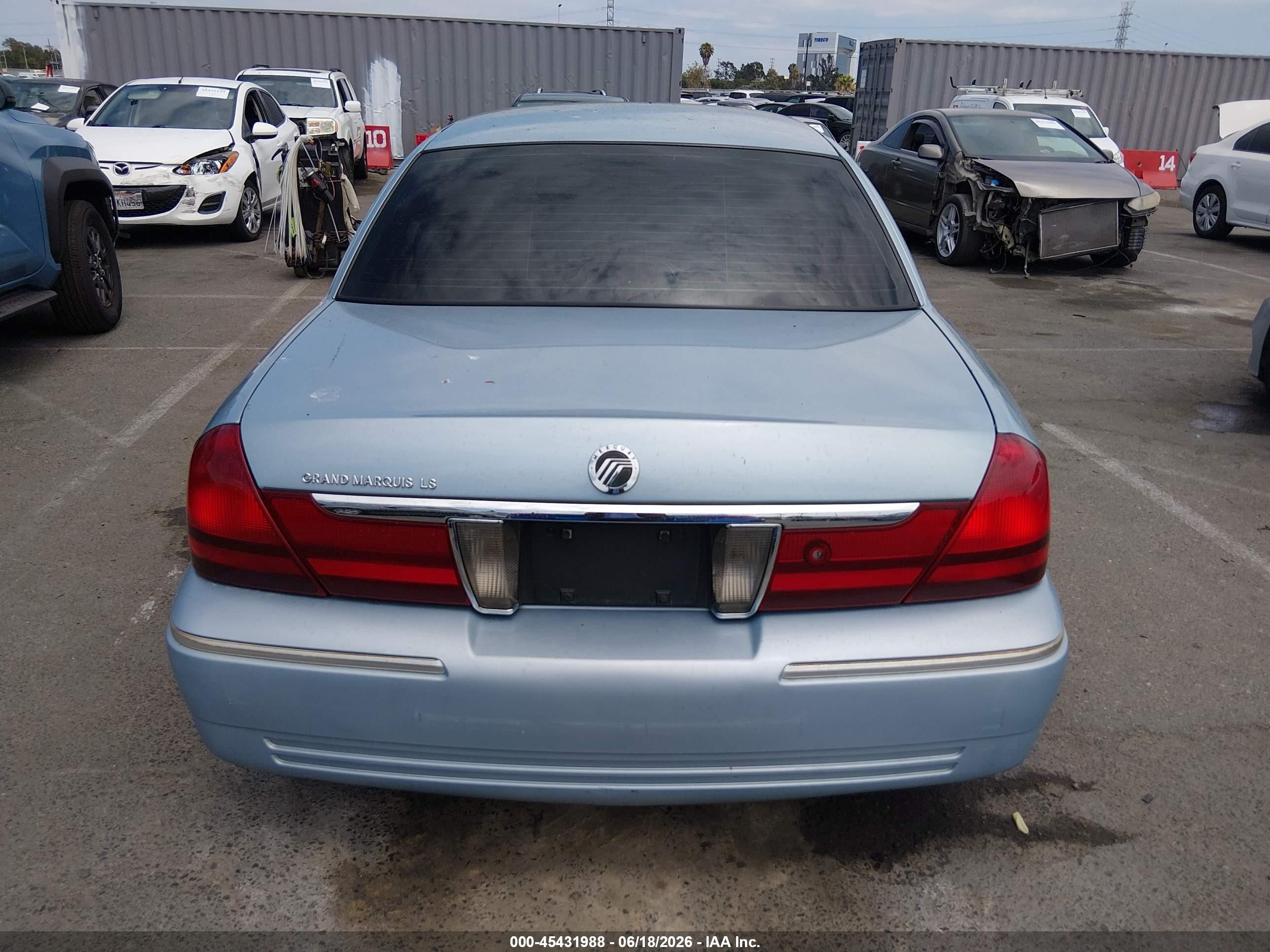 2003 Mercury Grand Marquis Ls Blue vin: 2MEFM75WX3X614174
