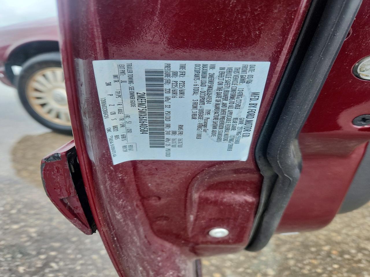 2006 Mercury Grand Marquis Ls Burgundy vin: 2MEFM75WX6X640584
