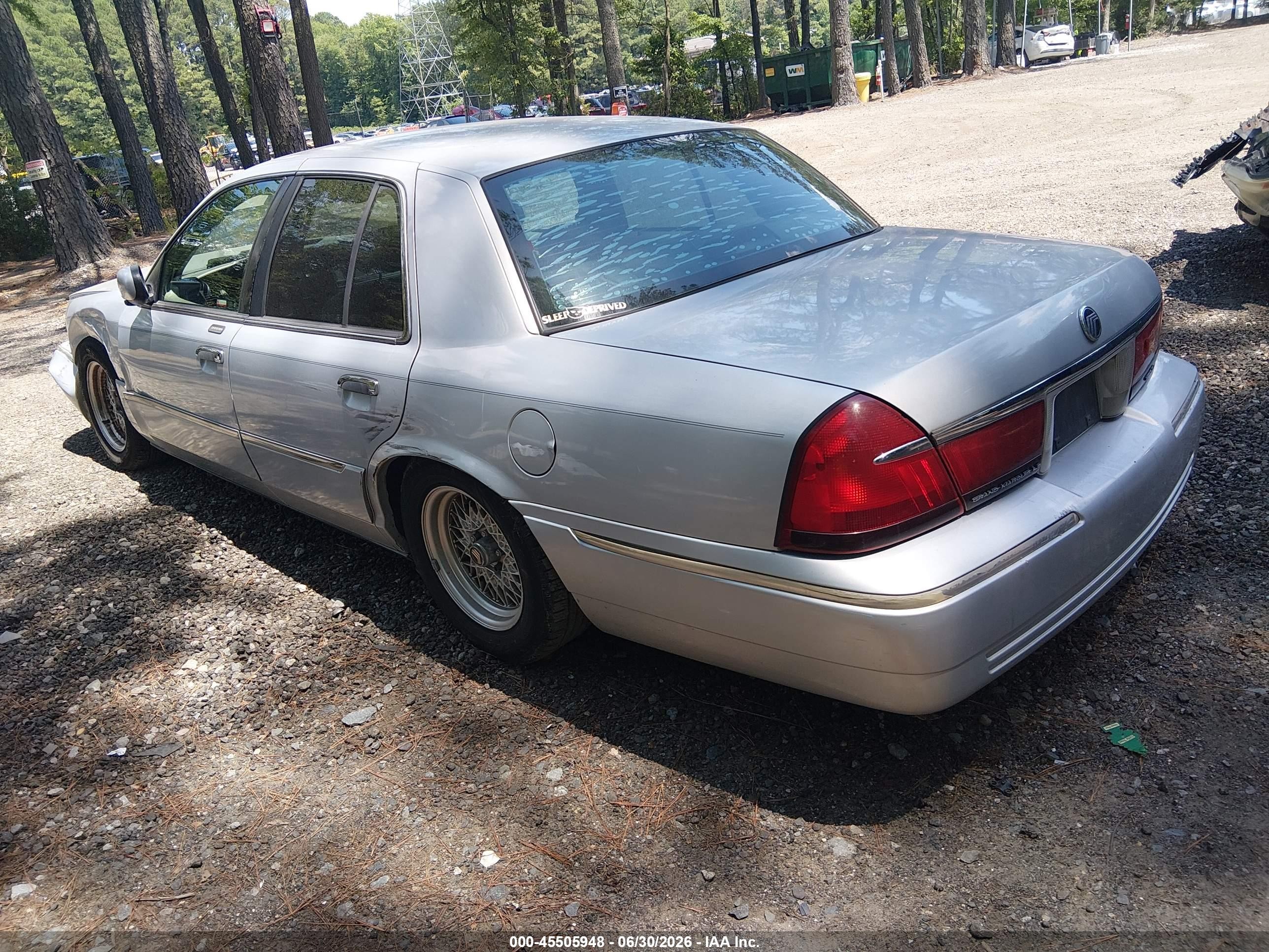 2000 Mercury Grand Marquis Ls Серебряный vin: 2MEFM75WXYX614490