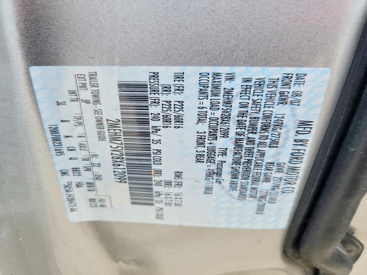 2008 Mercury Grand Marquis Ls Silver vin: 2MEHM75V28X612099