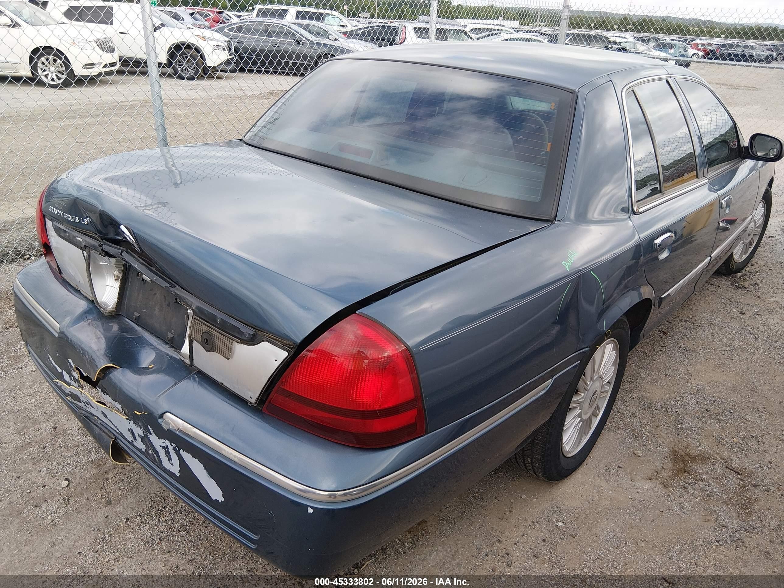2008 Mercury Grand Marquis Ls Синий vin: 2MEHM75V28X636063