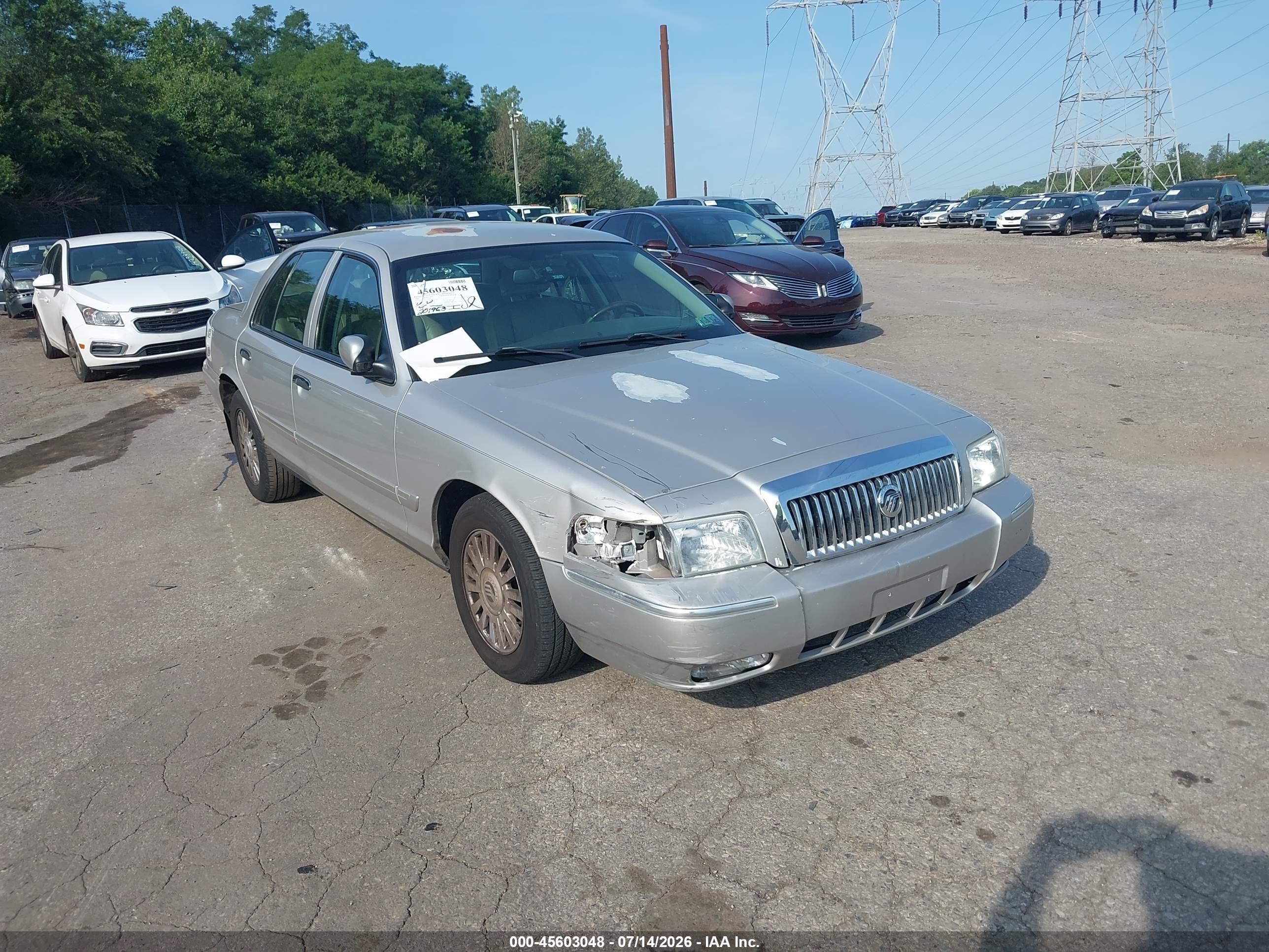2008 Mercury Grand Marquis Ls Gray vin: 2MEHM75V58X627132