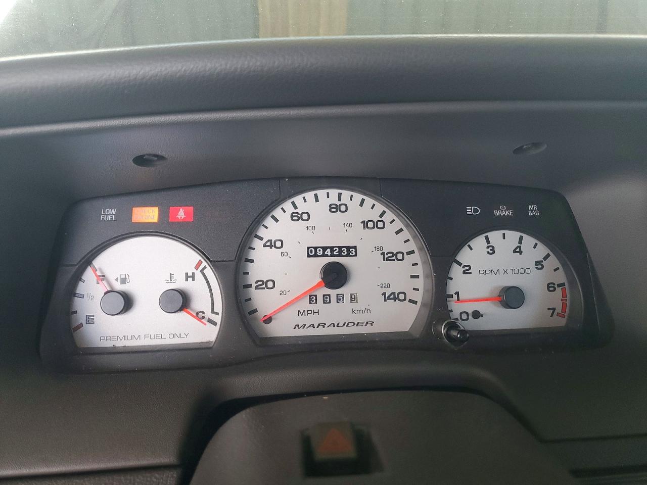 2003 Mercury Marauder Black vin: 2MEHM75V93X625053