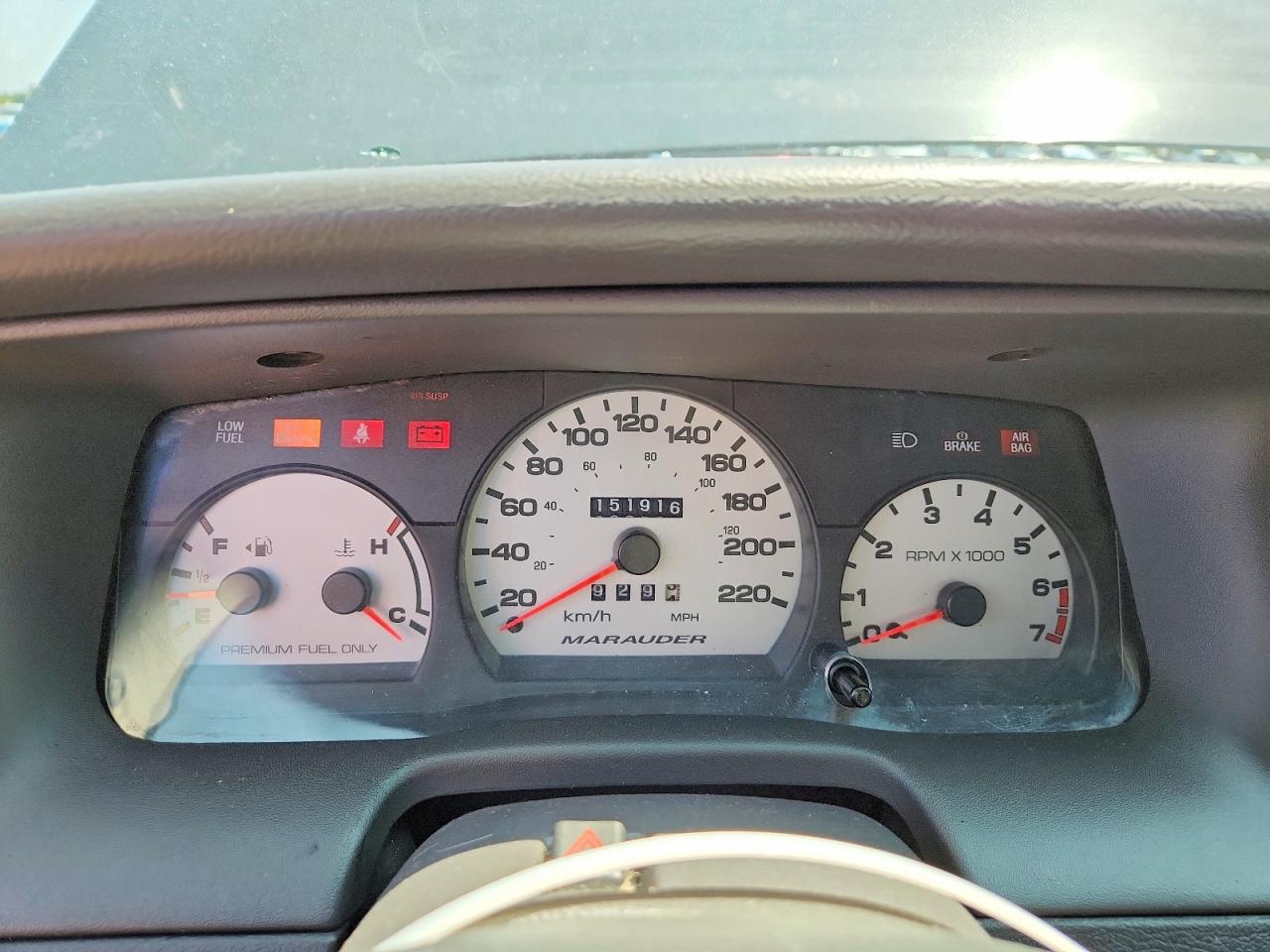 2003 Mercury Marauder Black vin: 2MEHM75V93X648526