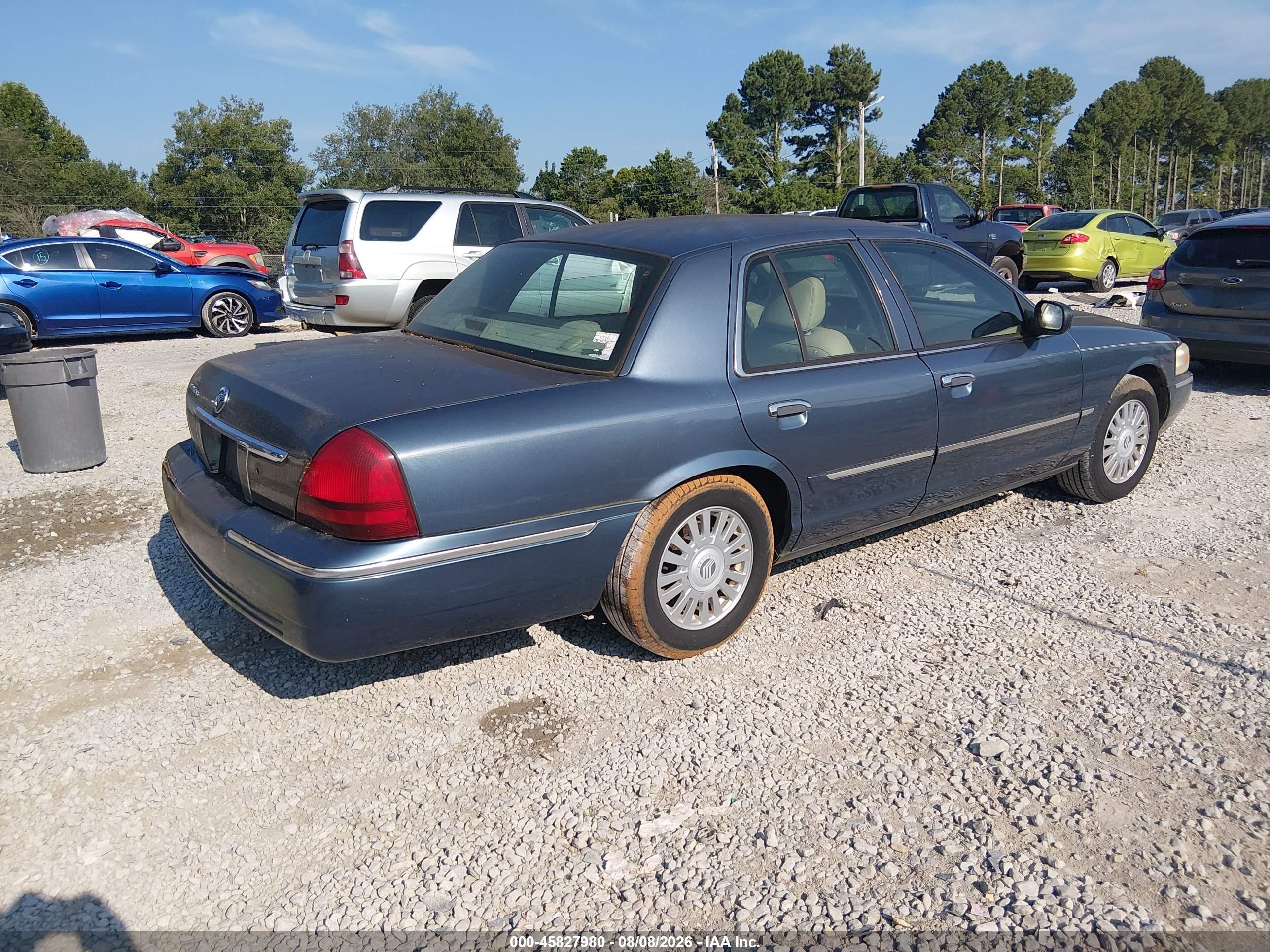 2008 Mercury Grand Marquis Ls Blue vin: 2MEHM75V98X604579