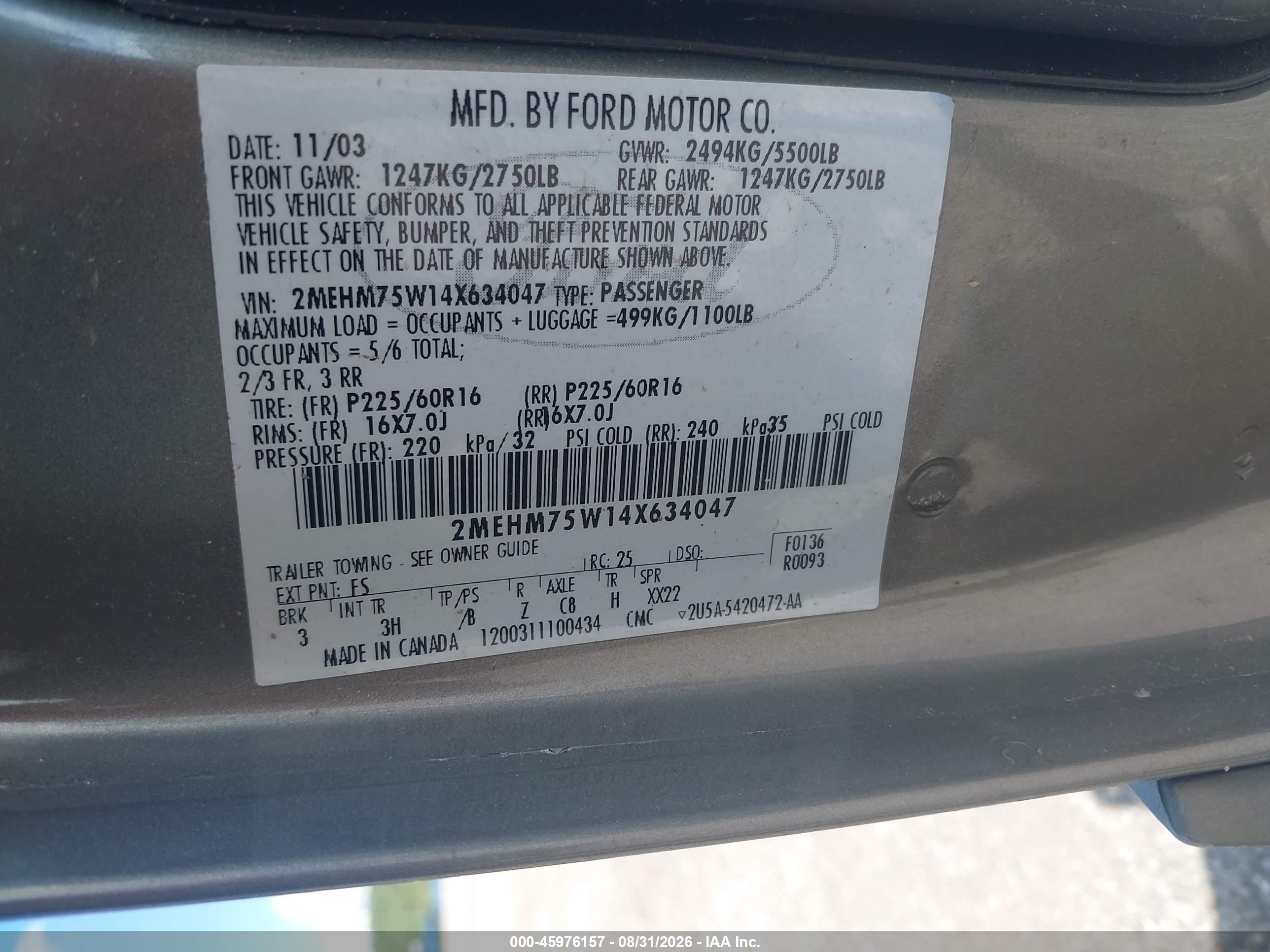 2004 Mercury Grand Marquis Ls Зеленый vin: 2MEHM75W14X634047