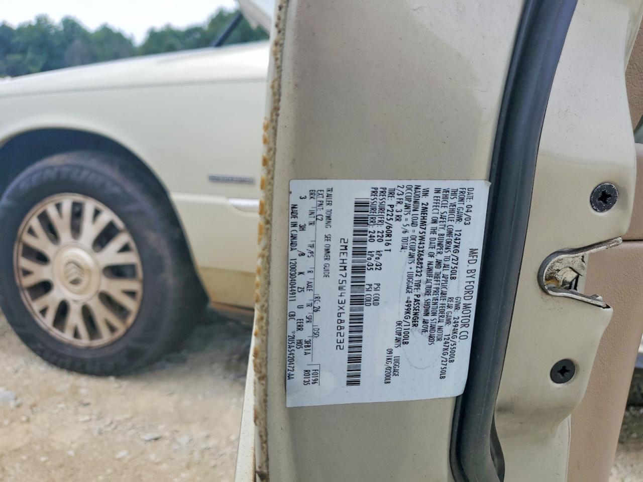 2003 Mercury Grand Marquis Ls Silver vin: 2MEHM75W43X688232