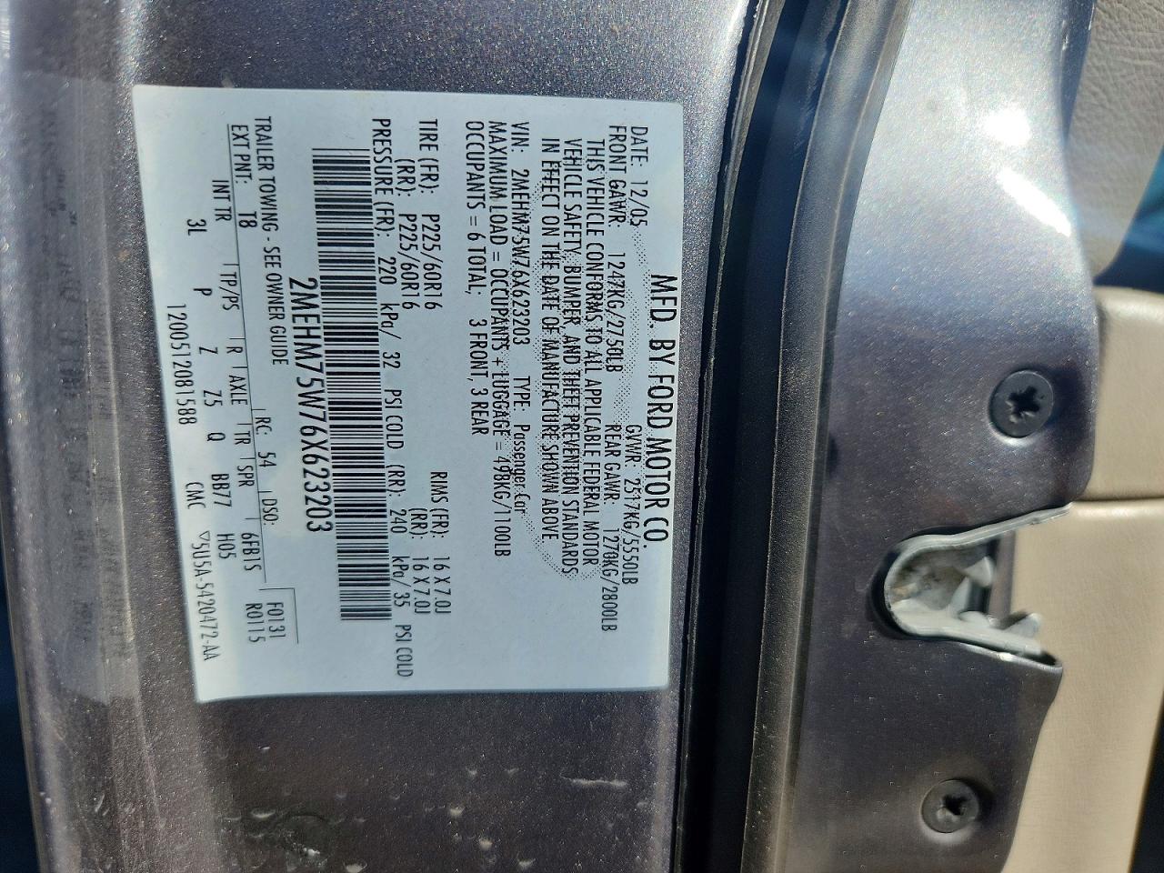 2006 Mercury Grand Marquis Ls Gray vin: 2MEHM75W76X623203