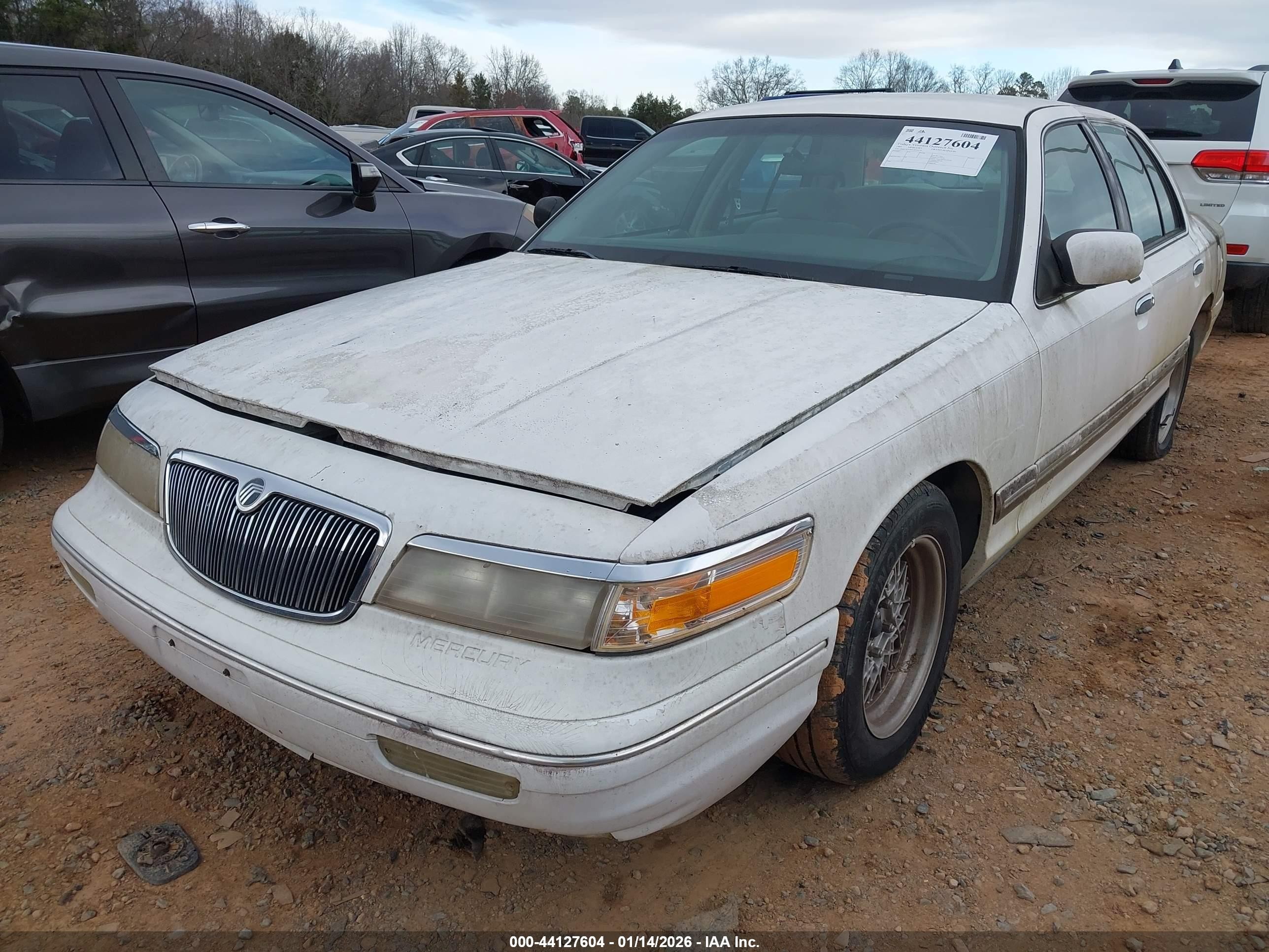 1997 Mercury Grand Marquis Gs White vin: 2MELM74W6VX732178