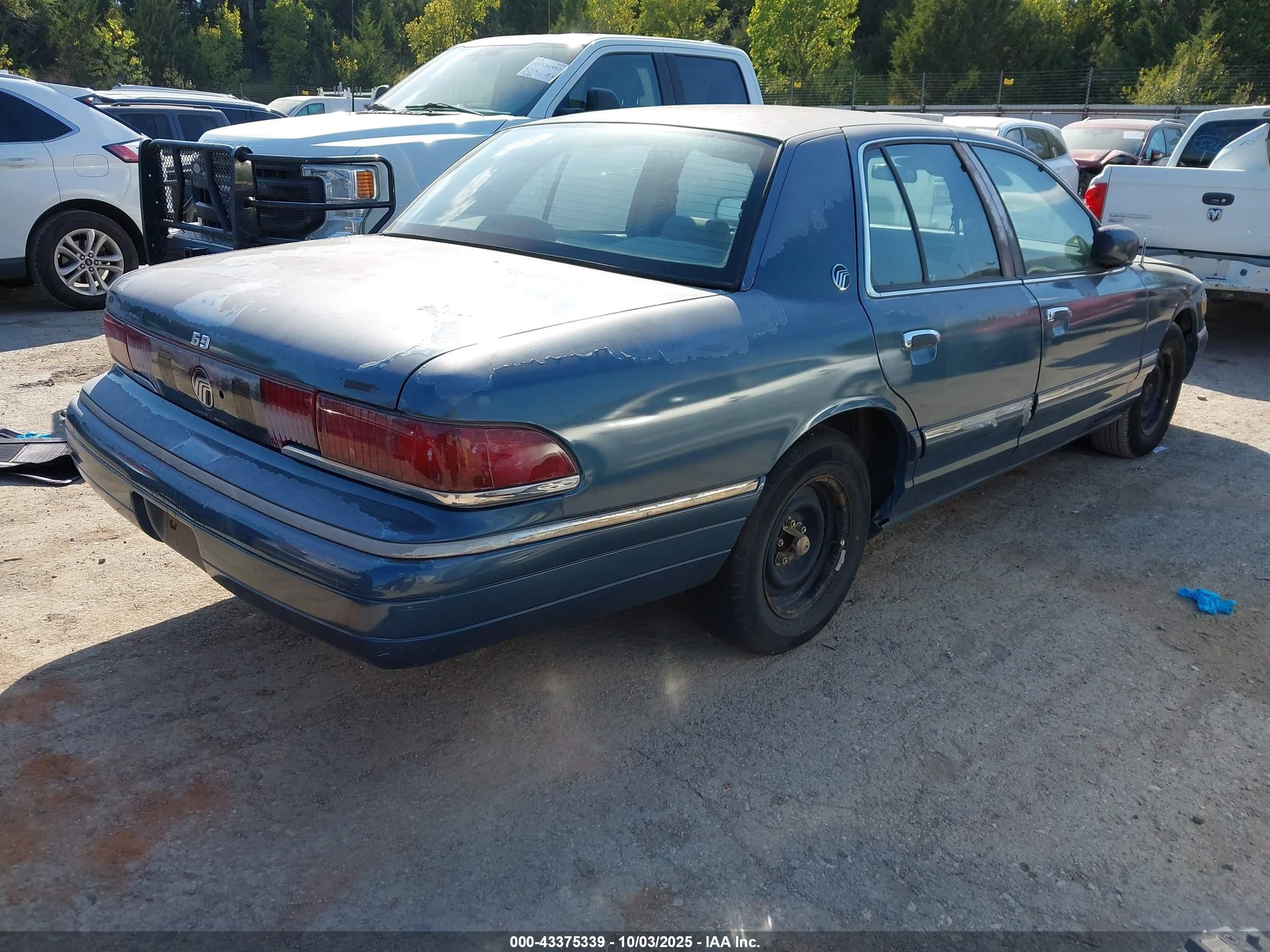 1993 Mercury Grand Marquis Gs Blue vin: 2MELM74W7PX607595