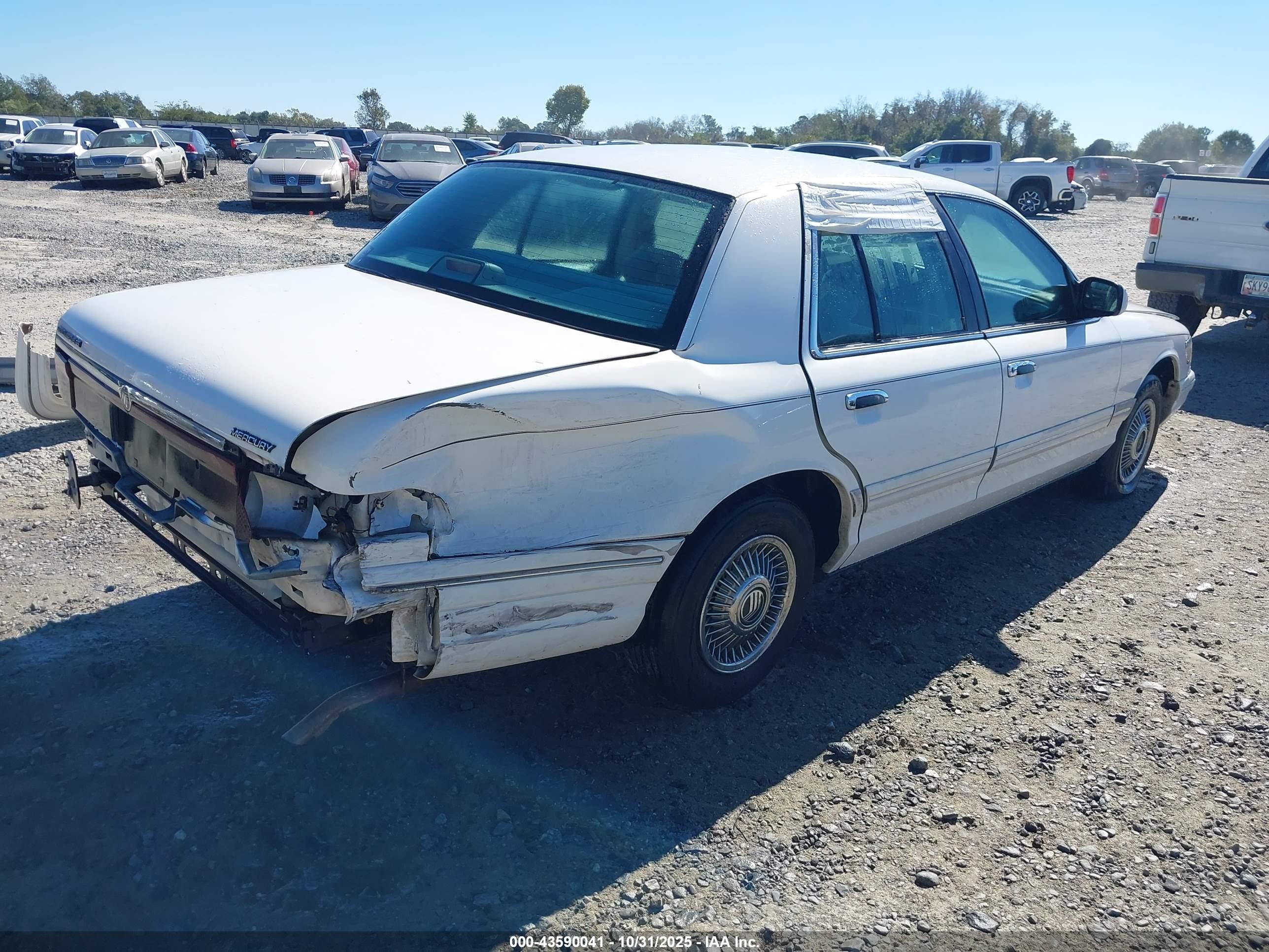 1997 Mercury Grand Marquis Gs White vin: 2MELM74W8VX629487
