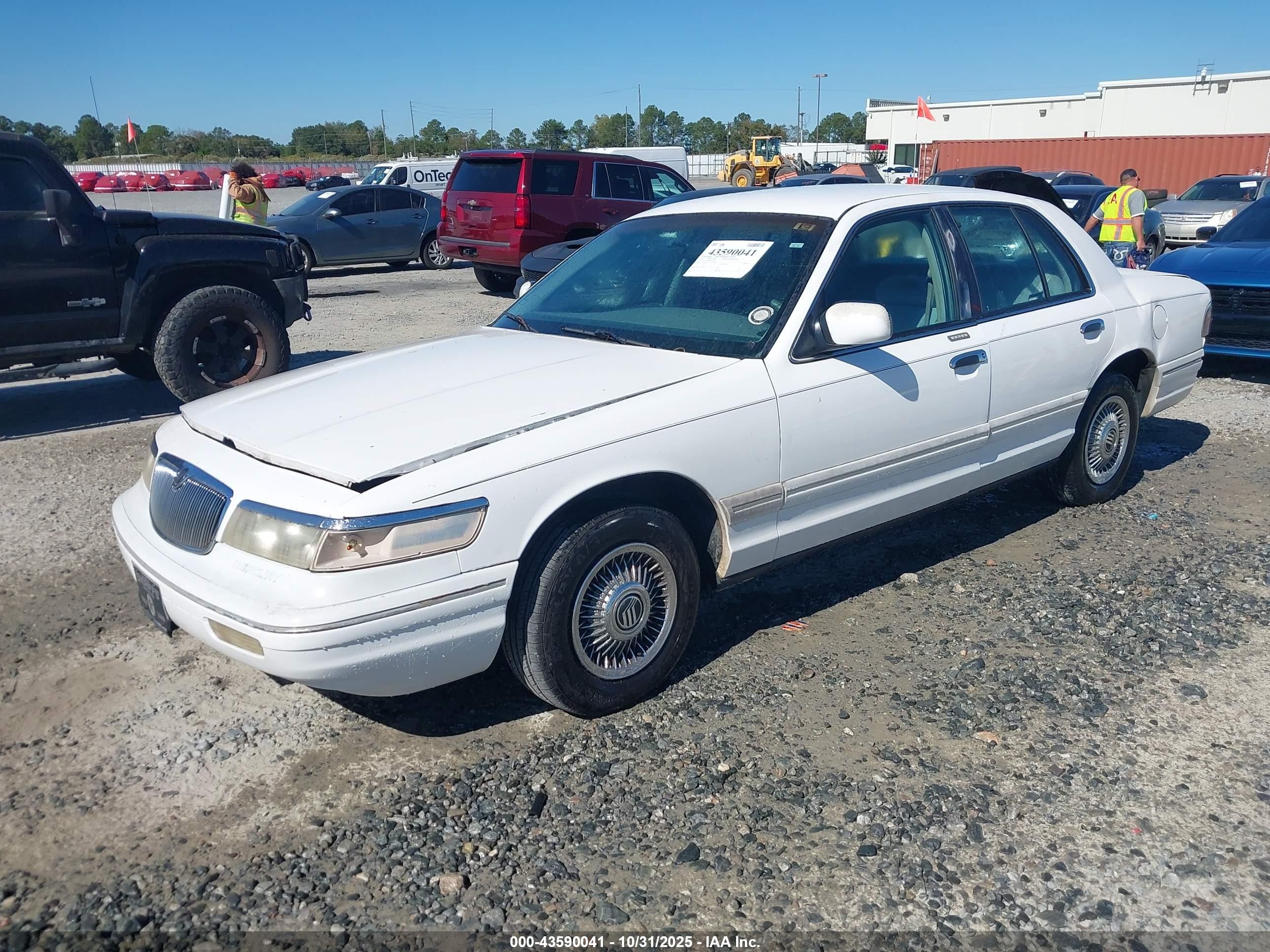 1997 Mercury Grand Marquis Gs White vin: 2MELM74W8VX629487