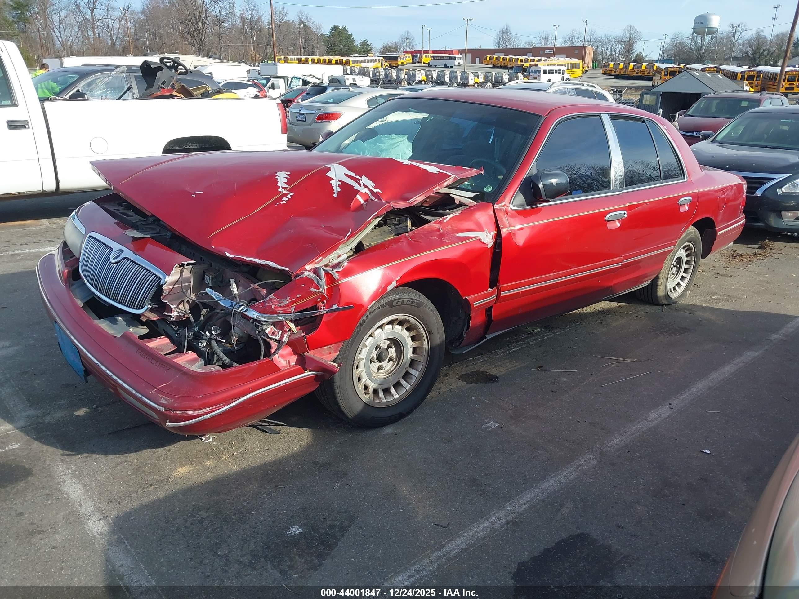 1997 Mercury Grand Marquis Gs Burgundy vin: 2MELM74W8VX667379