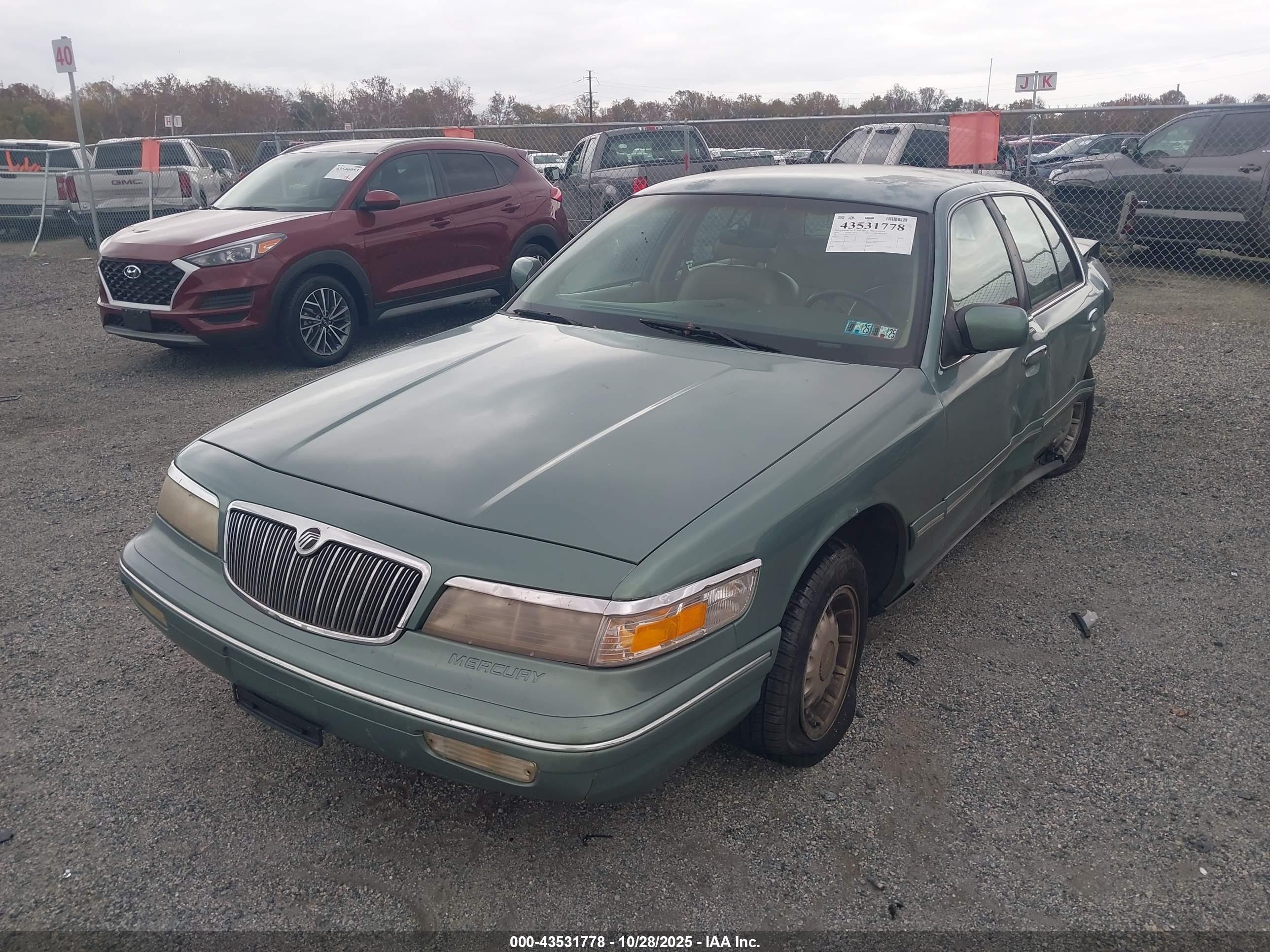1997 Mercury Grand Marquis Ls Green vin: 2MELM75W1VX645870