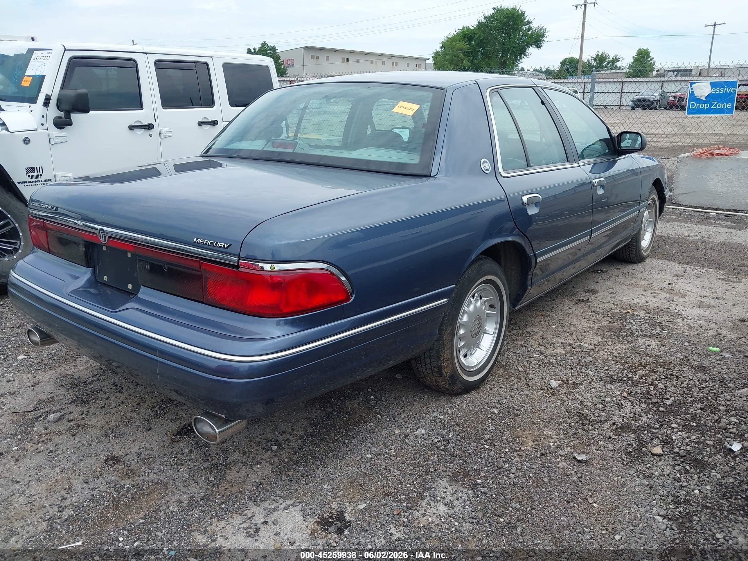 1996 Mercury Grand Marquis Ls/bayshore Blue vin: 2MELM75W2TX649178