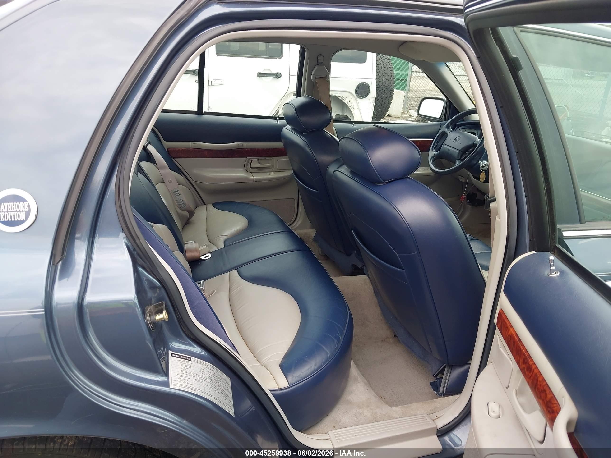1996 Mercury Grand Marquis Ls/bayshore Blue vin: 2MELM75W2TX649178