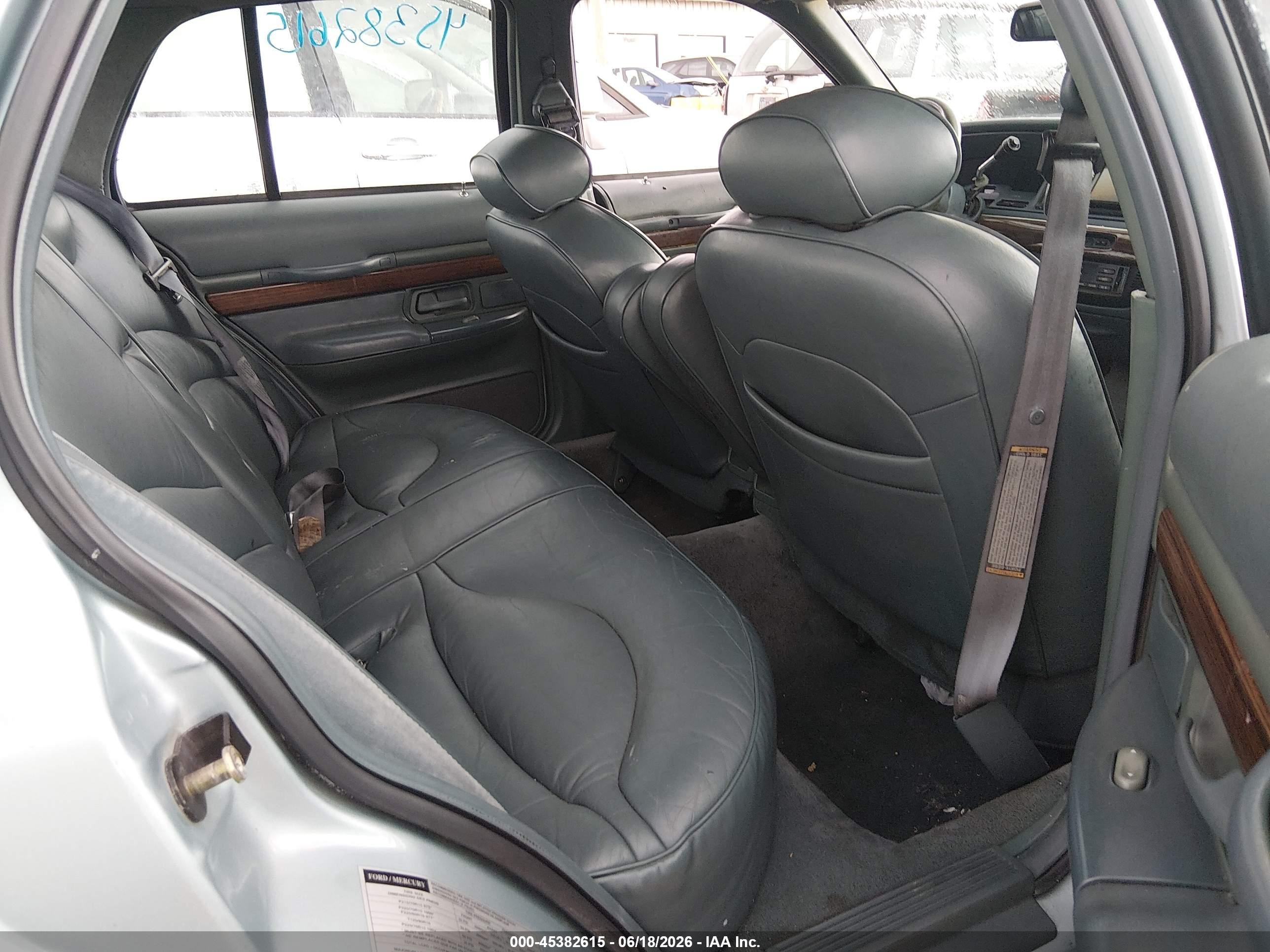 1996 Mercury Grand Marquis Ls/bayshore Light Blue vin: 2MELM75W3TX645107