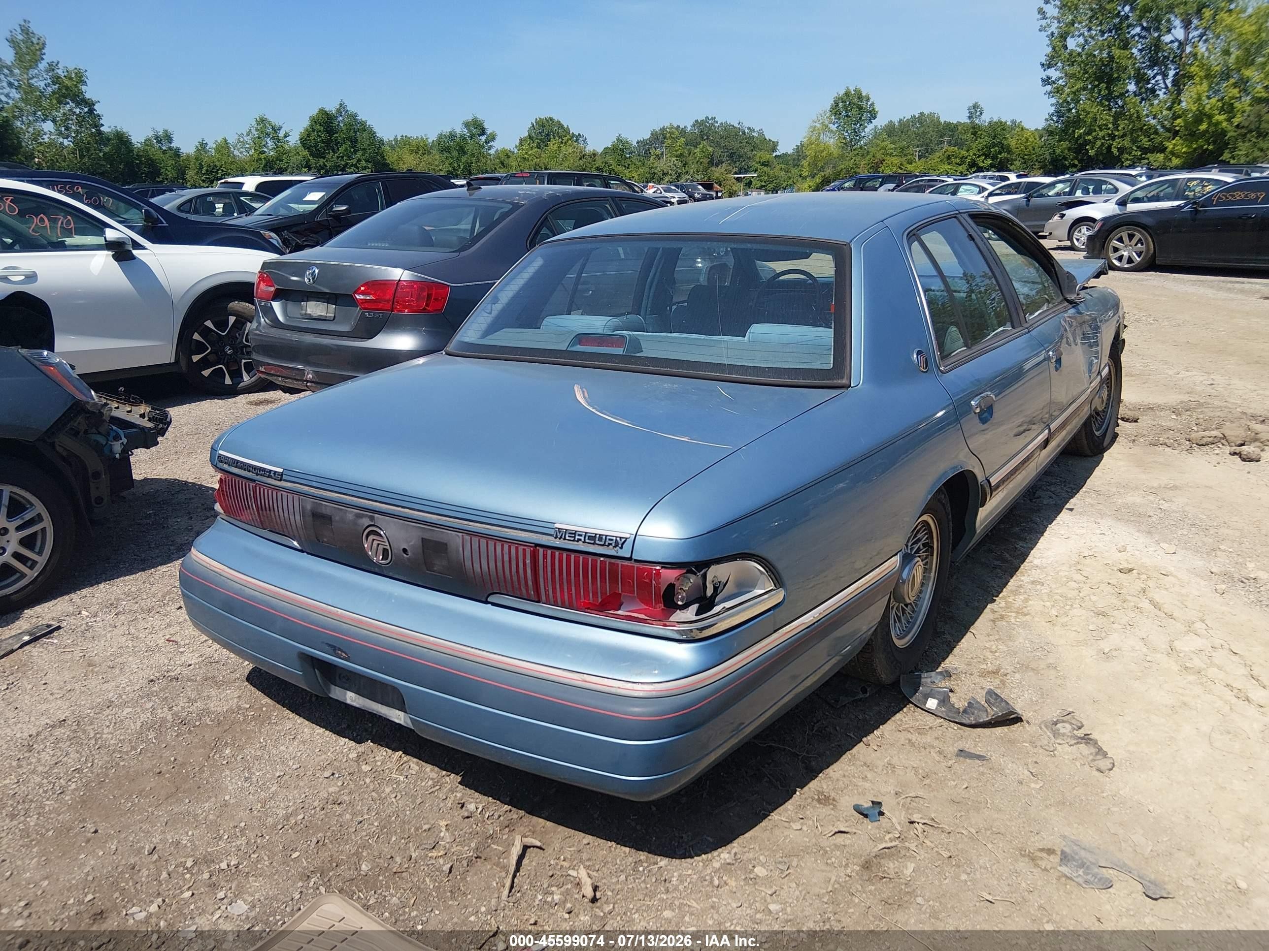 1993 Mercury Grand Marquis Ls Blue vin: 2MELM75WXPX675517
