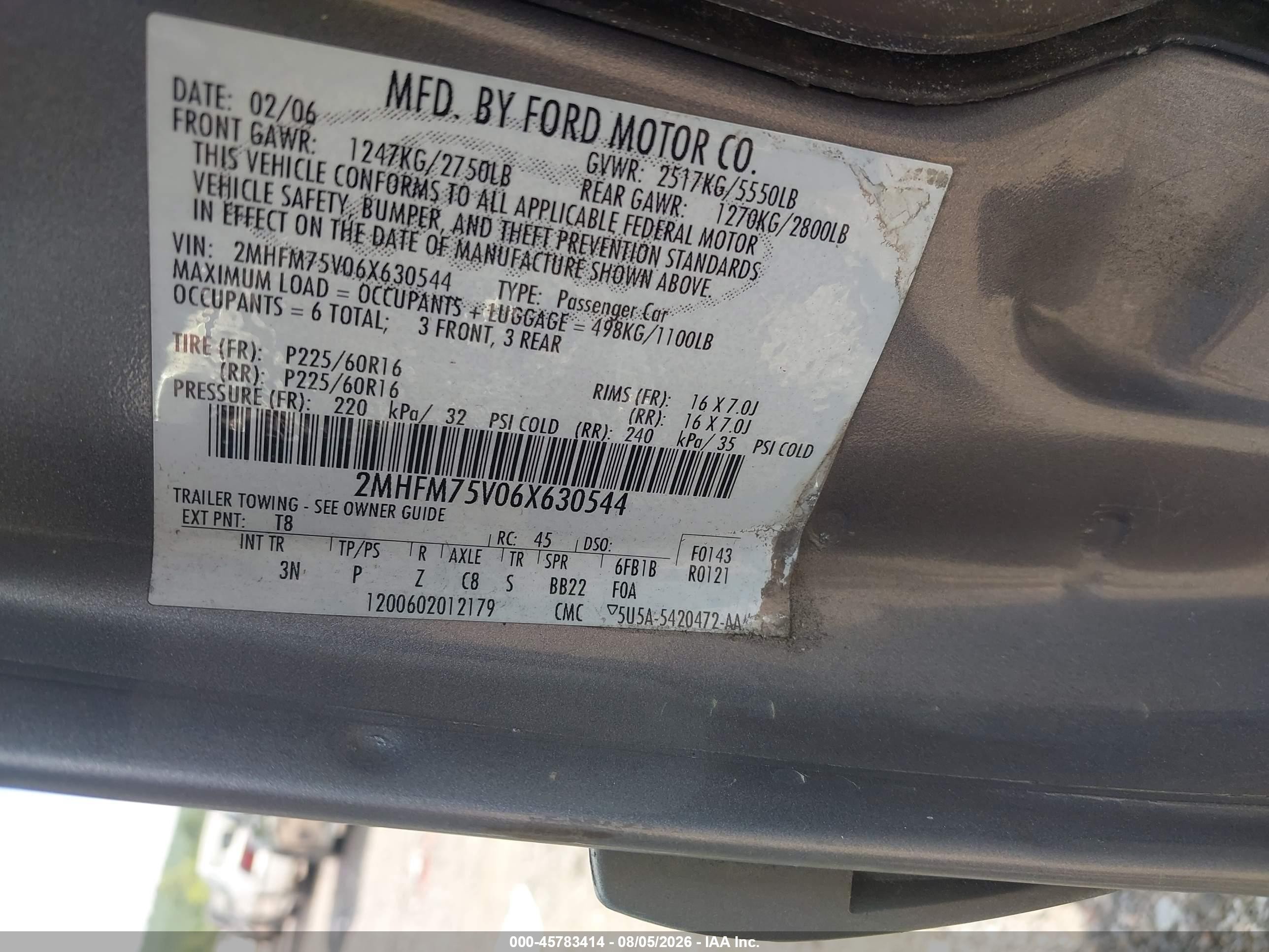 2006 Mercury Grand Marquis Ls Gray vin: 2MHFM75V06X630544