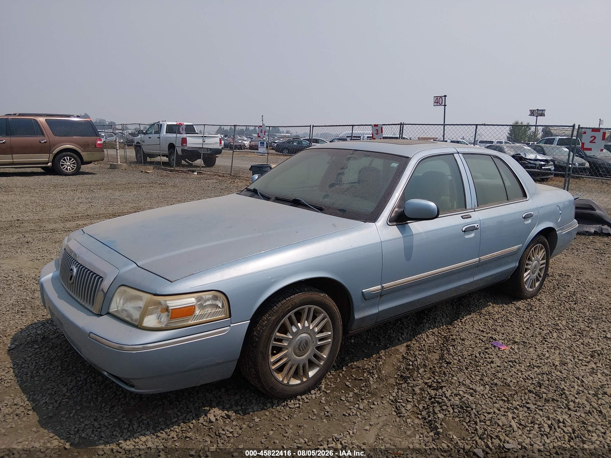 2008 Mercury Grand Marquis Ls Light Blue vin: 2MHHM75V48X643809