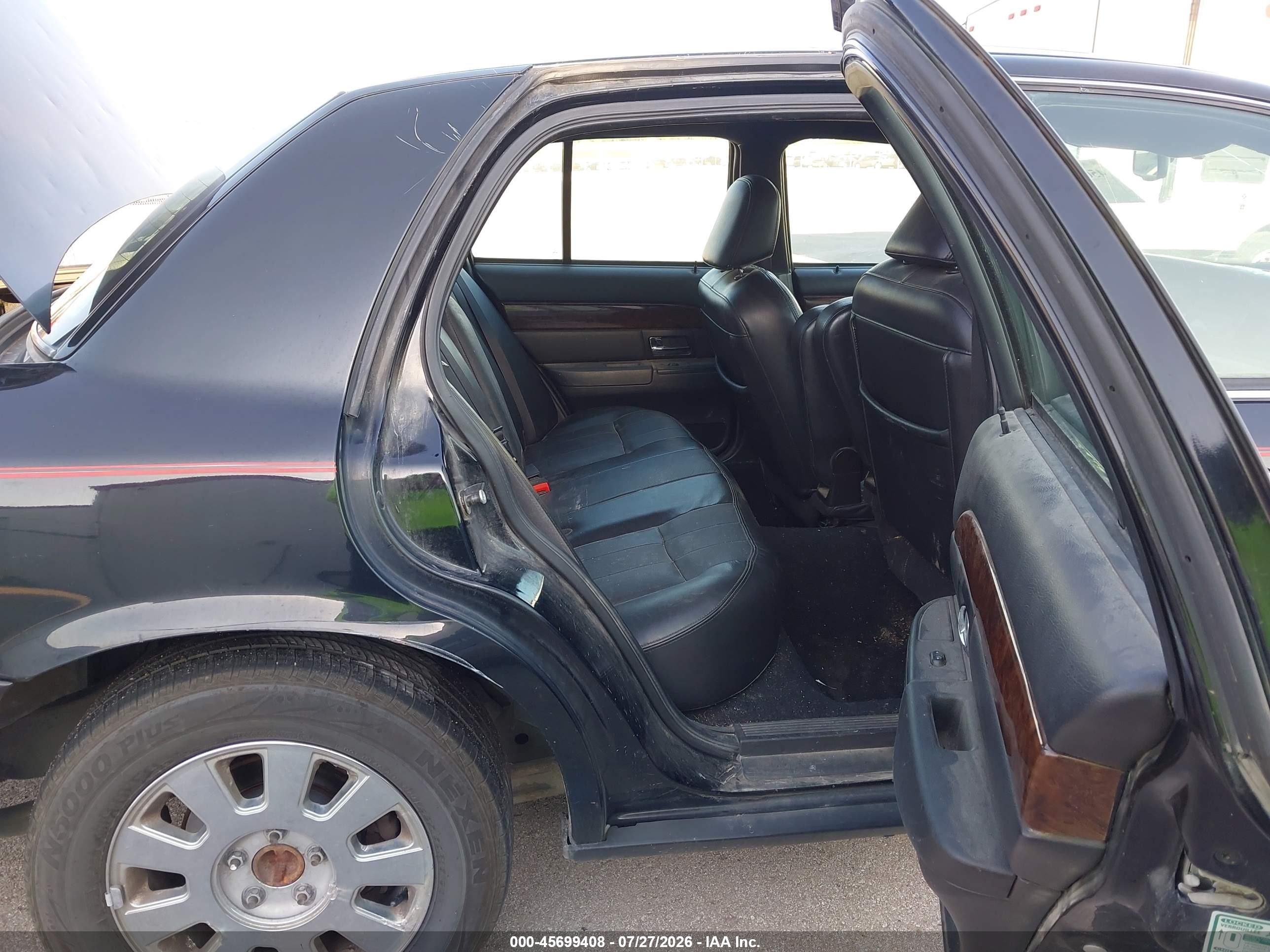 2008 Mercury Grand Marquis Ls Black vin: 2MHHM75V98X601541