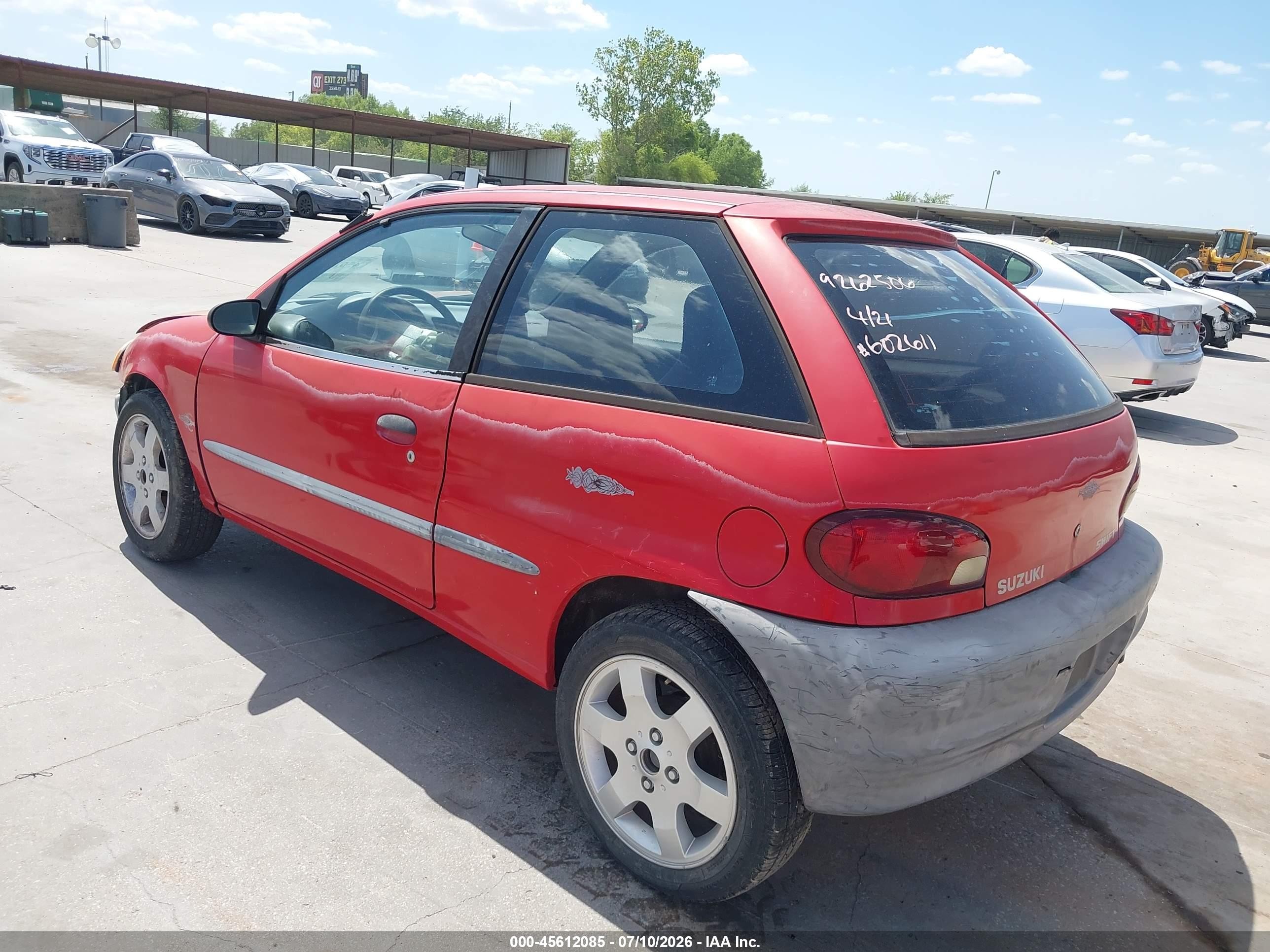 2001 Suzuki Swift Ga/gl Red vin: 2S2AB21H616602611