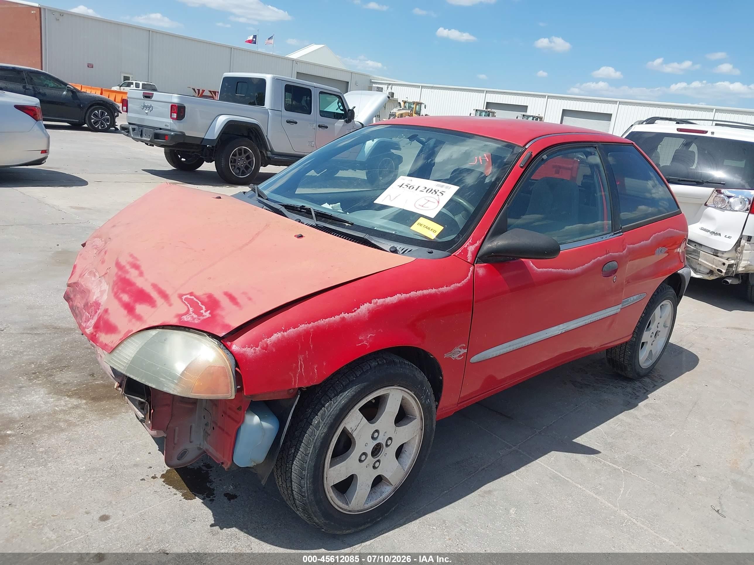 2001 Suzuki Swift Ga/gl Red vin: 2S2AB21H616602611