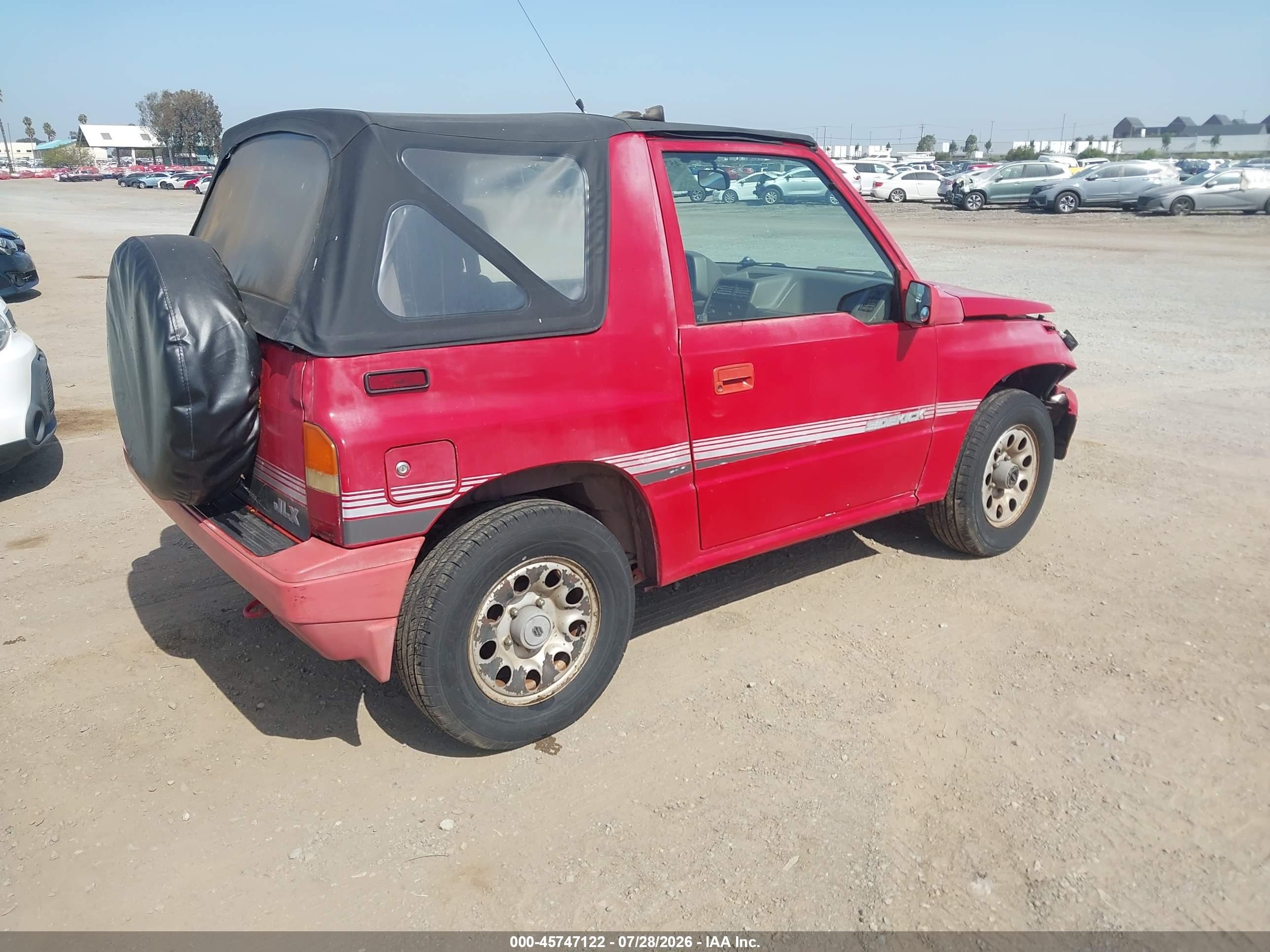 1990 Suzuki Sidekick Jx/jlx Red vin: 2S3TA01C8L6403353
