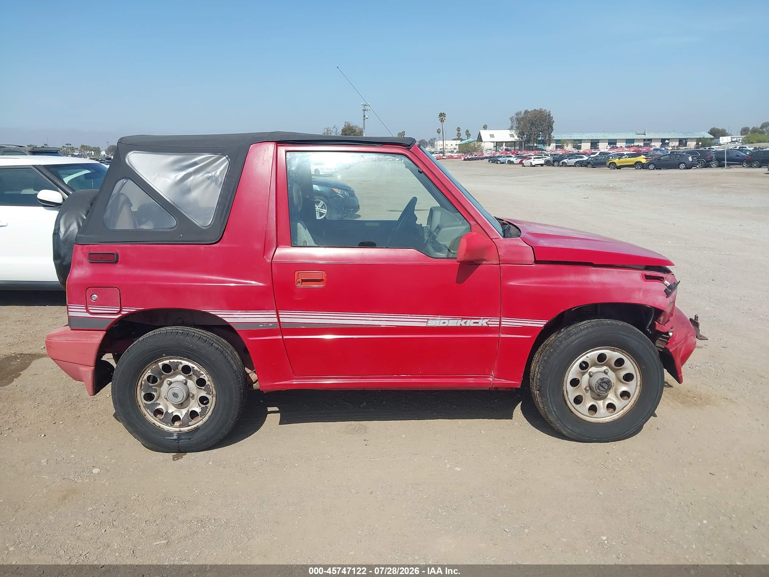 1990 Suzuki Sidekick Jx/jlx Red vin: 2S3TA01C8L6403353