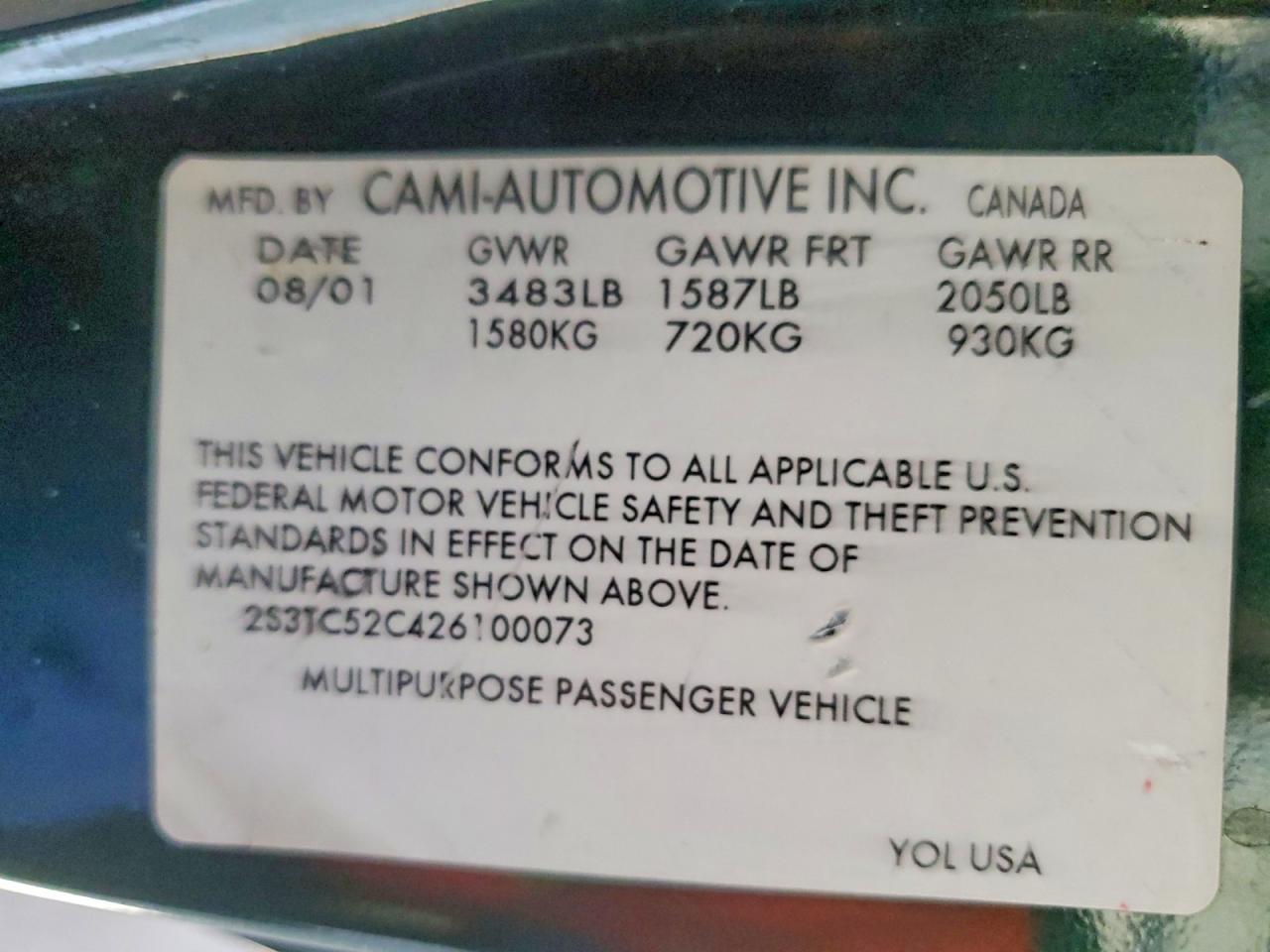 2002 Suzuki Vitara Jls Green vin: 2S3TC52C426100073