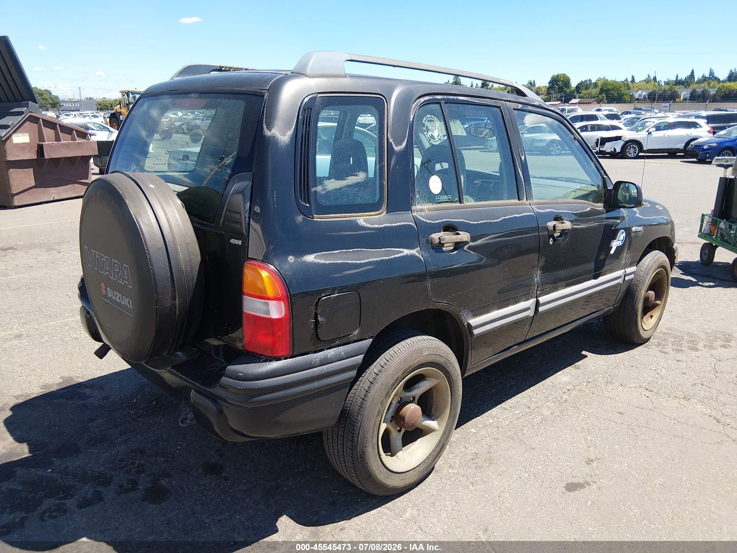 2002 Suzuki Vitara Jlx Black vin: 2S3TD52V126105147