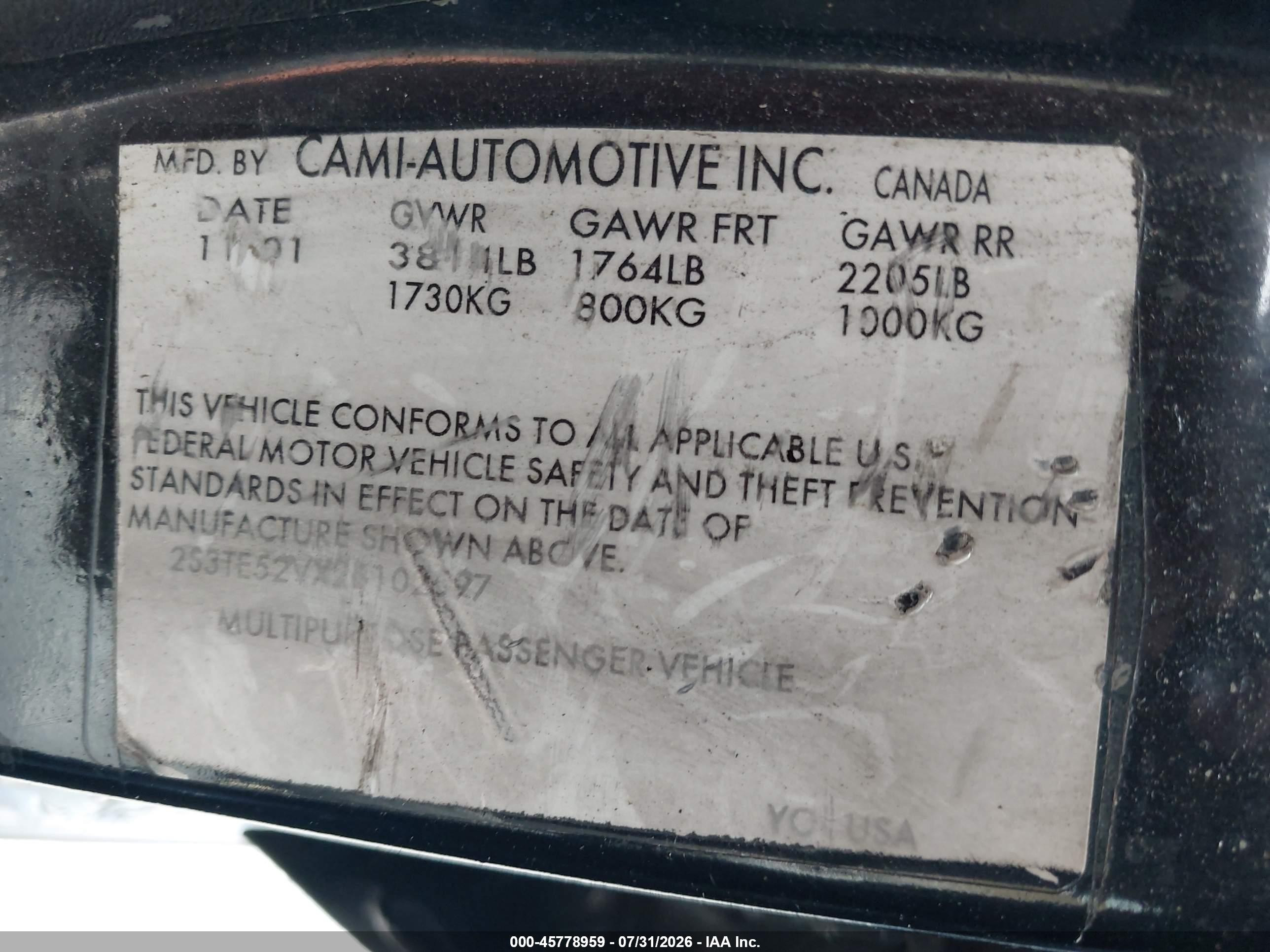 2002 Suzuki Vitara Jls Black vin: 2S3TE52VX26102597