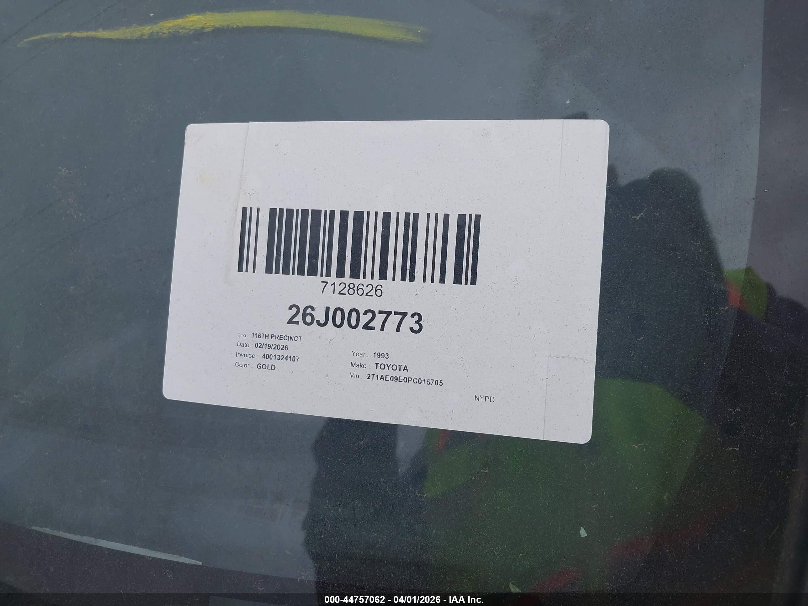 1993 Toyota Corolla Le/dx Желто-коричневый vin: 2T1AE09E0PC016705