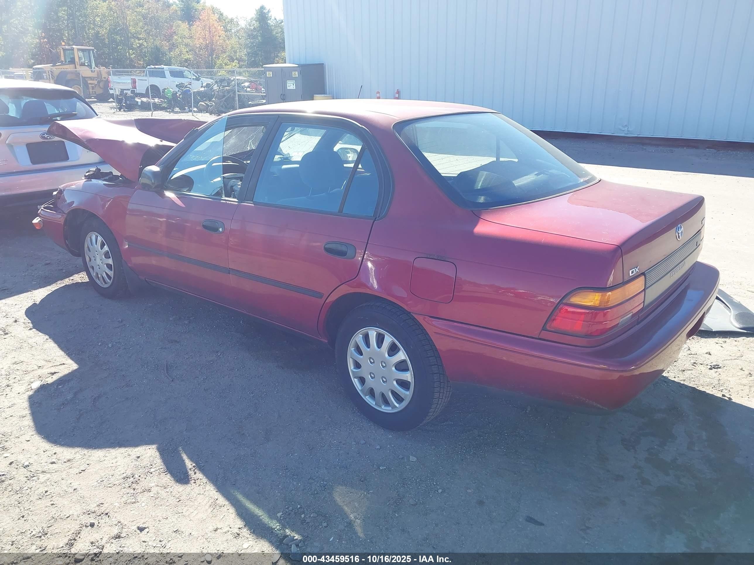 1993 Toyota Corolla Le/dx Maroon vin: 2T1AE09E7PC004292