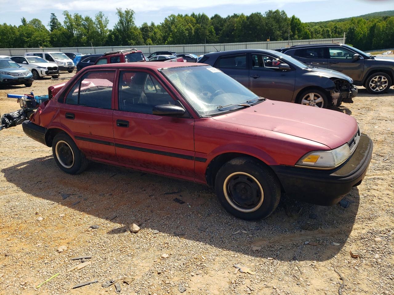 1992 Toyota Corolla Base Red vin: 2T1AE91A8NC181864