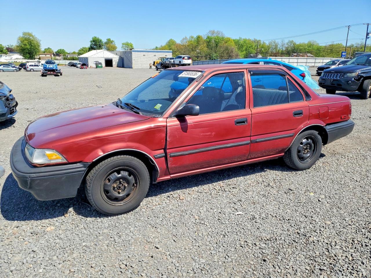 1990 Toyota Corolla Dlx Burgundy vin: 2T1AE94A8LC042326
