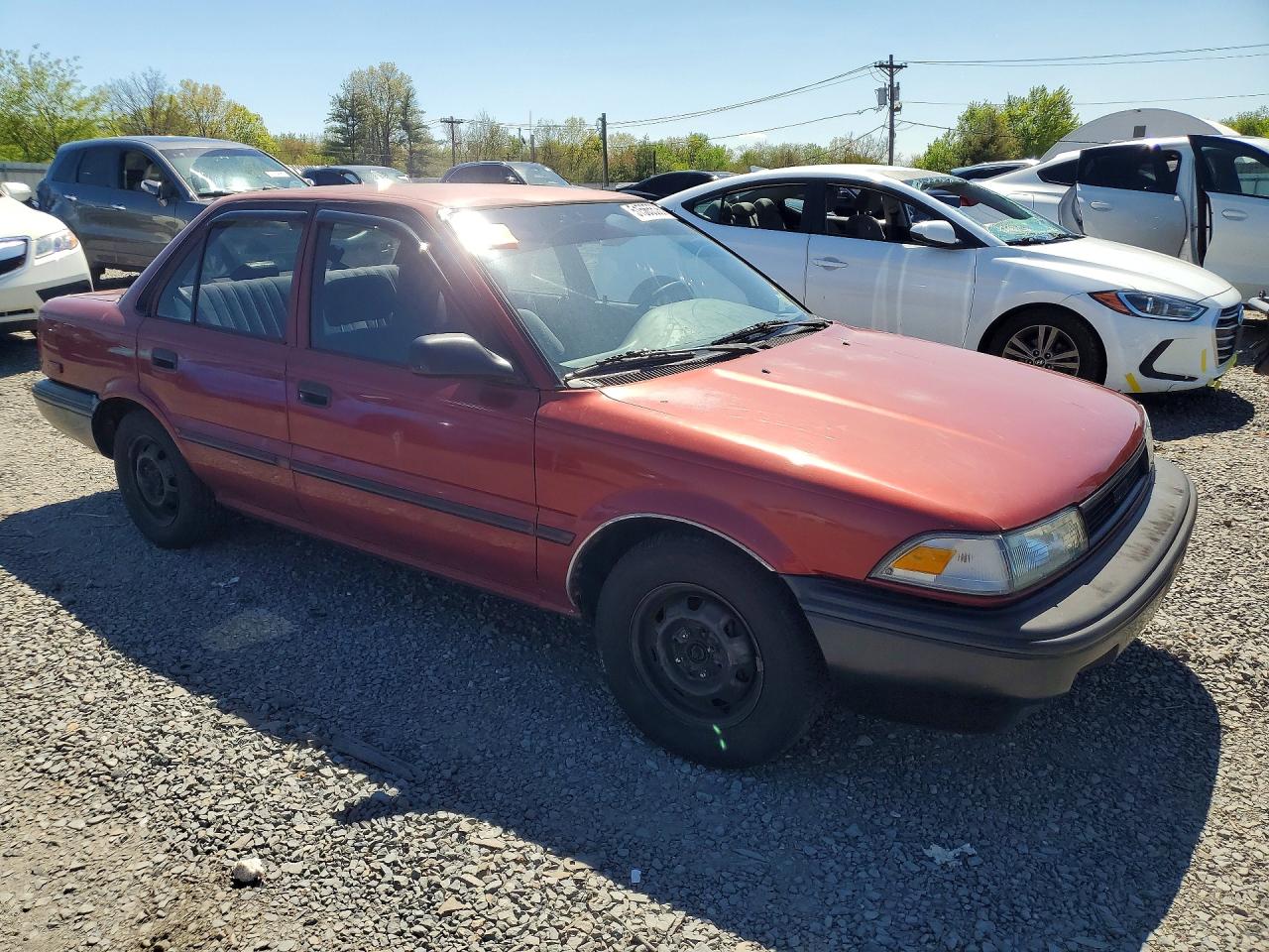 1990 Toyota Corolla Dlx Burgundy vin: 2T1AE94A8LC042326